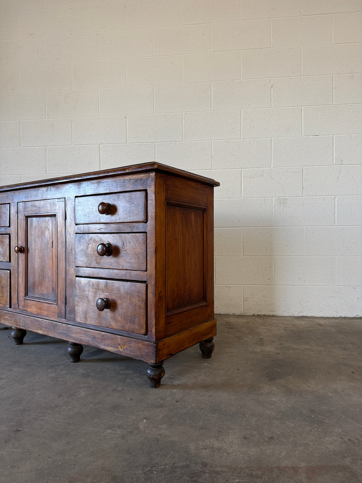 Antique sideboard in a dark wax finish