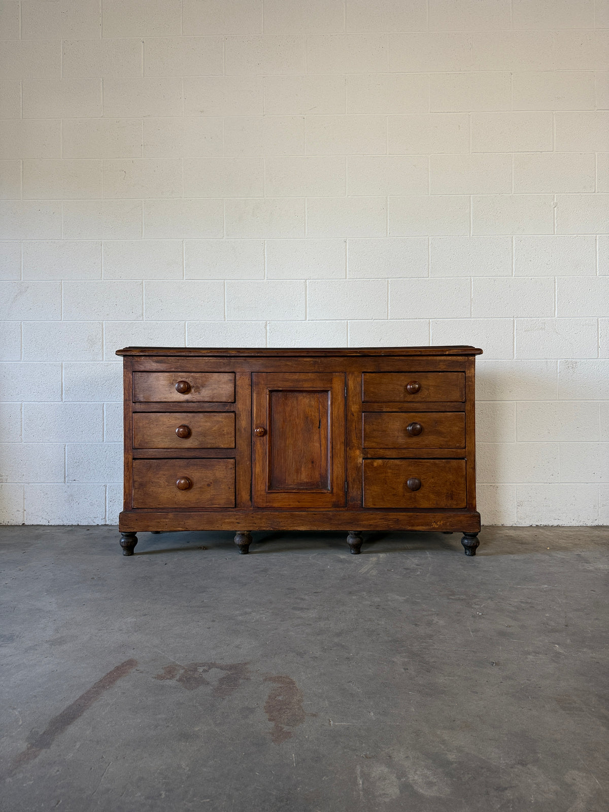 Antique sideboard in a dark wax finish