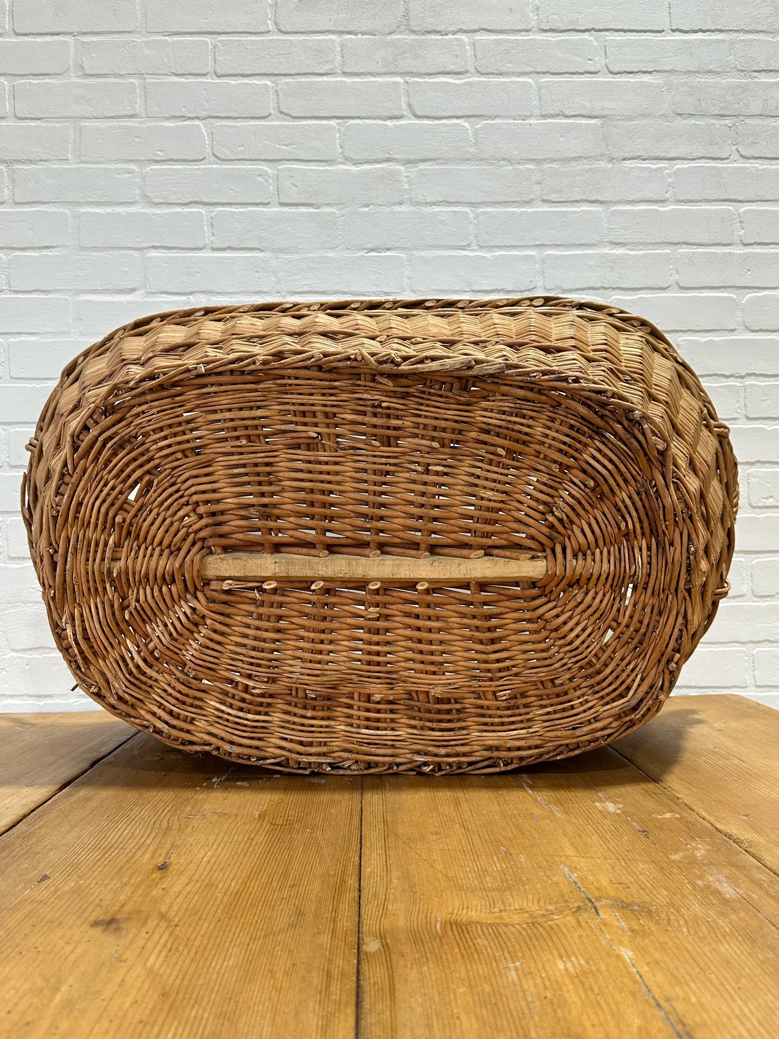 Antique French laundry basket