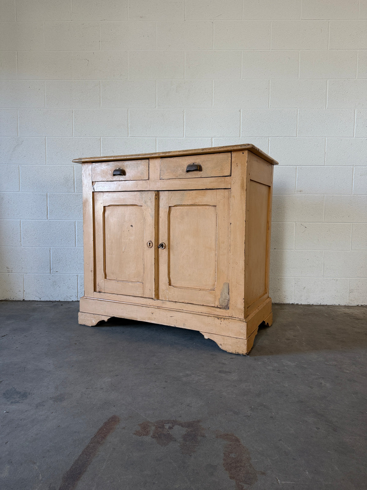 Painted French antique cupboard