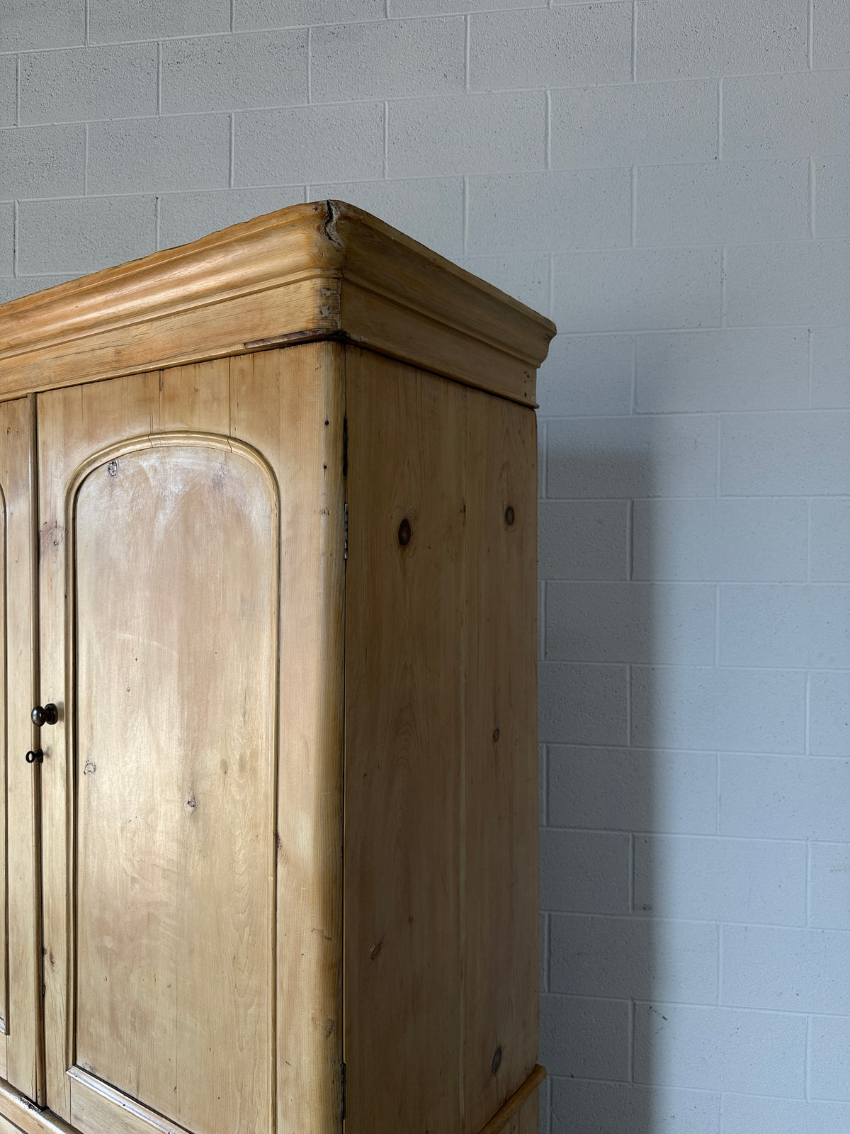 Antique pine linen press