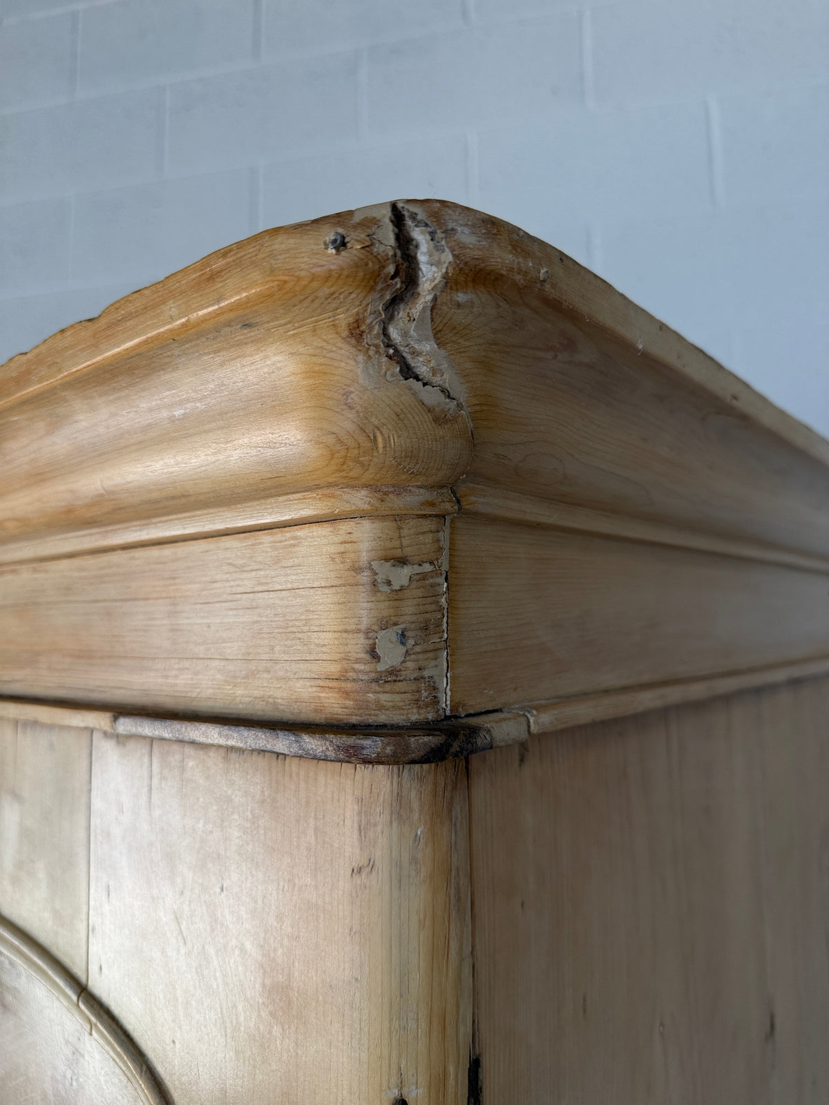 Antique pine linen press