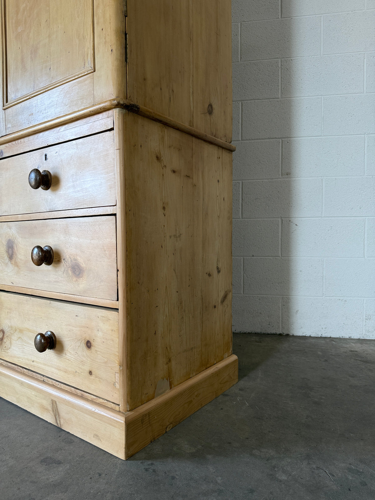Antique pine linen press