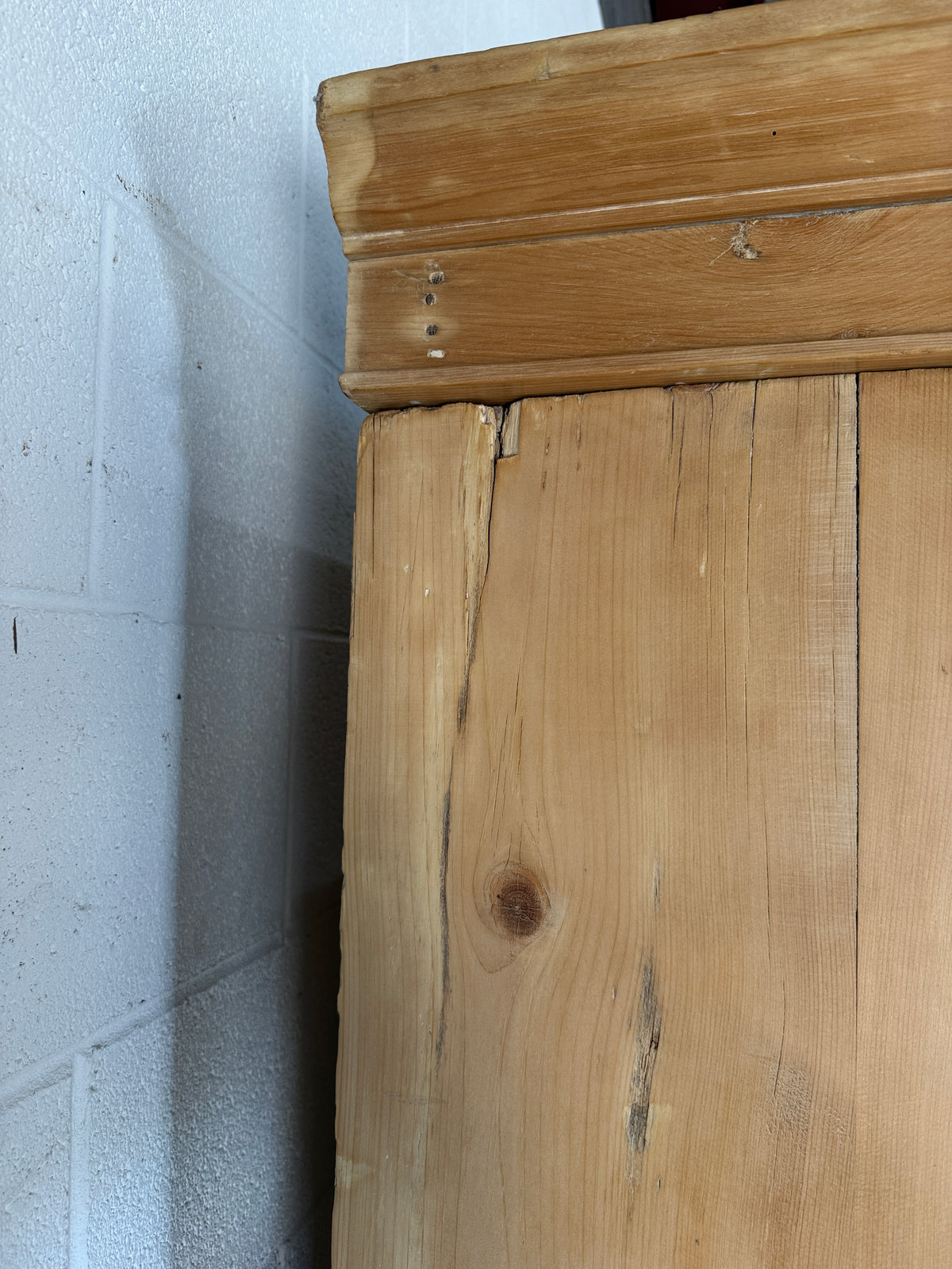Antique pine linen press