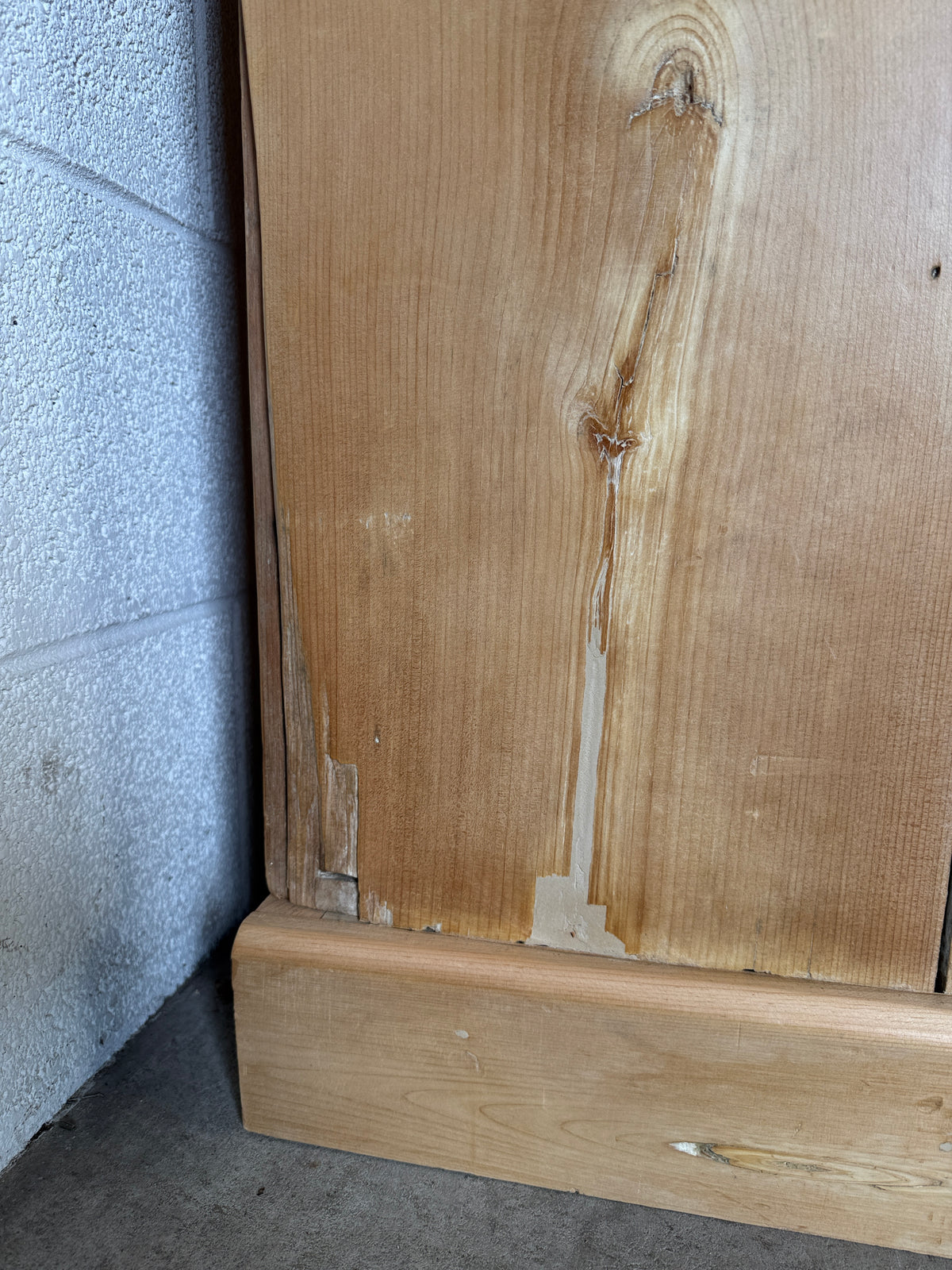 Antique pine linen press