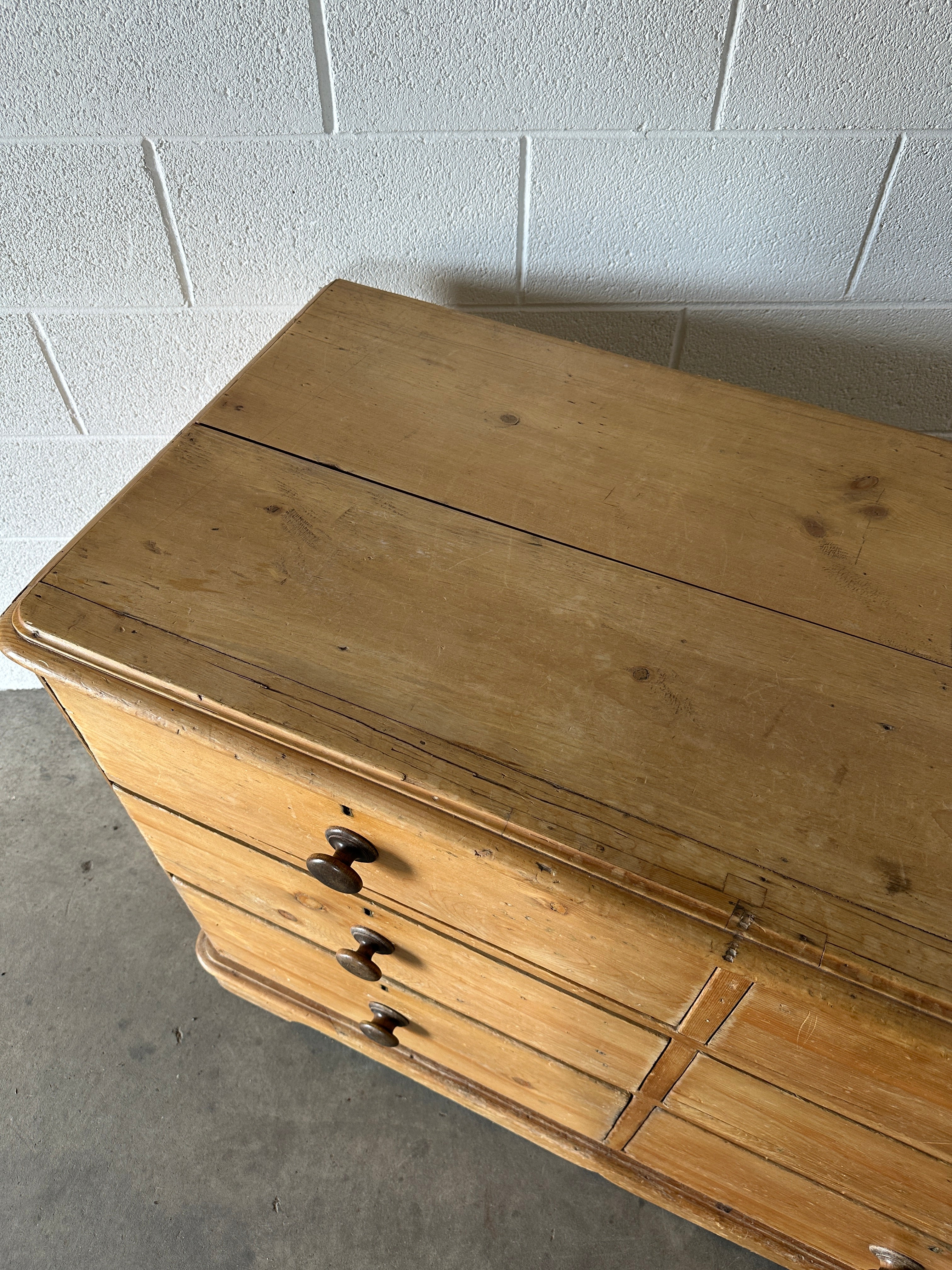 English pine six drawer dresser, circa 1860
