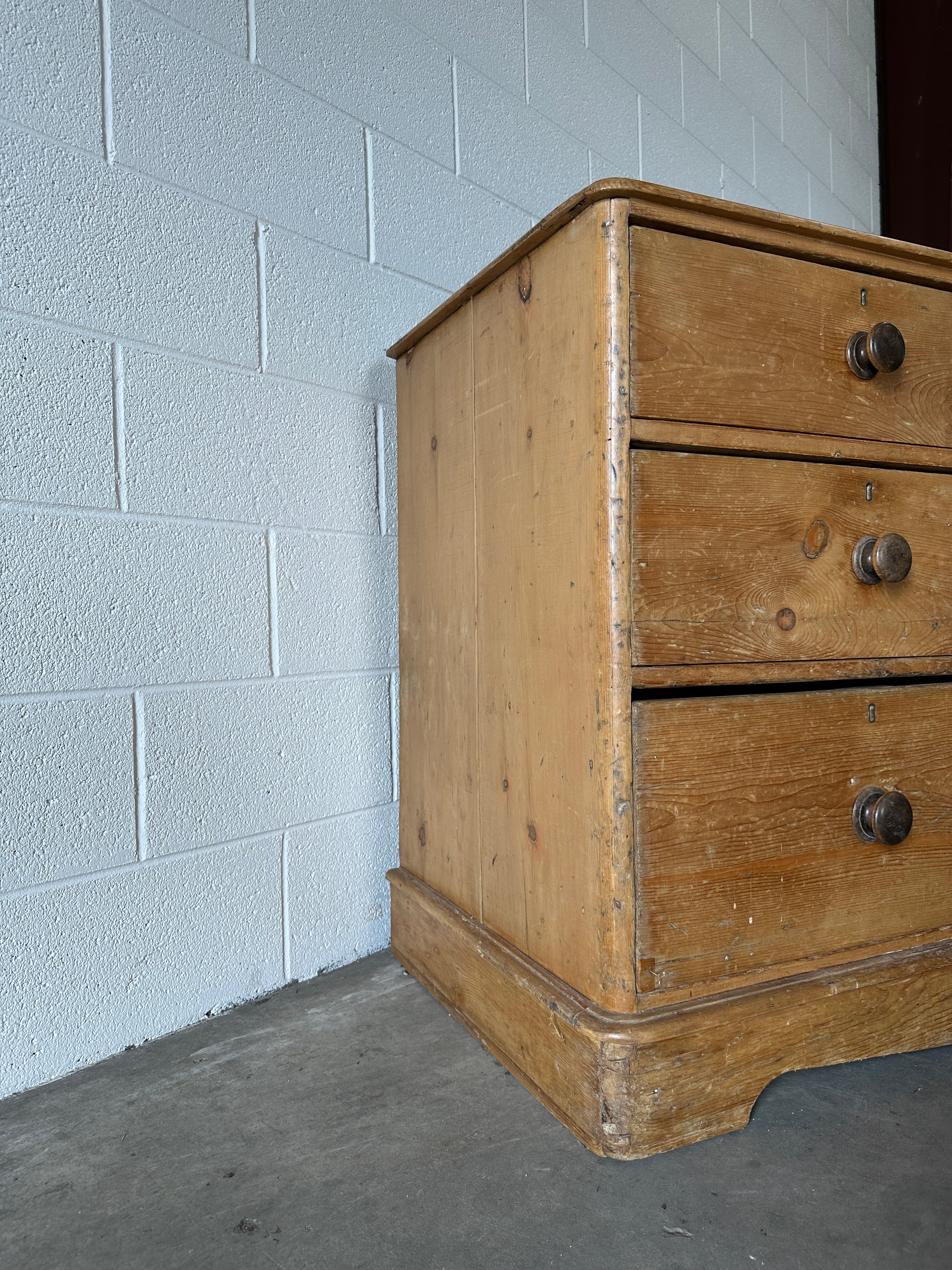 English pine six drawer dresser, circa 1860