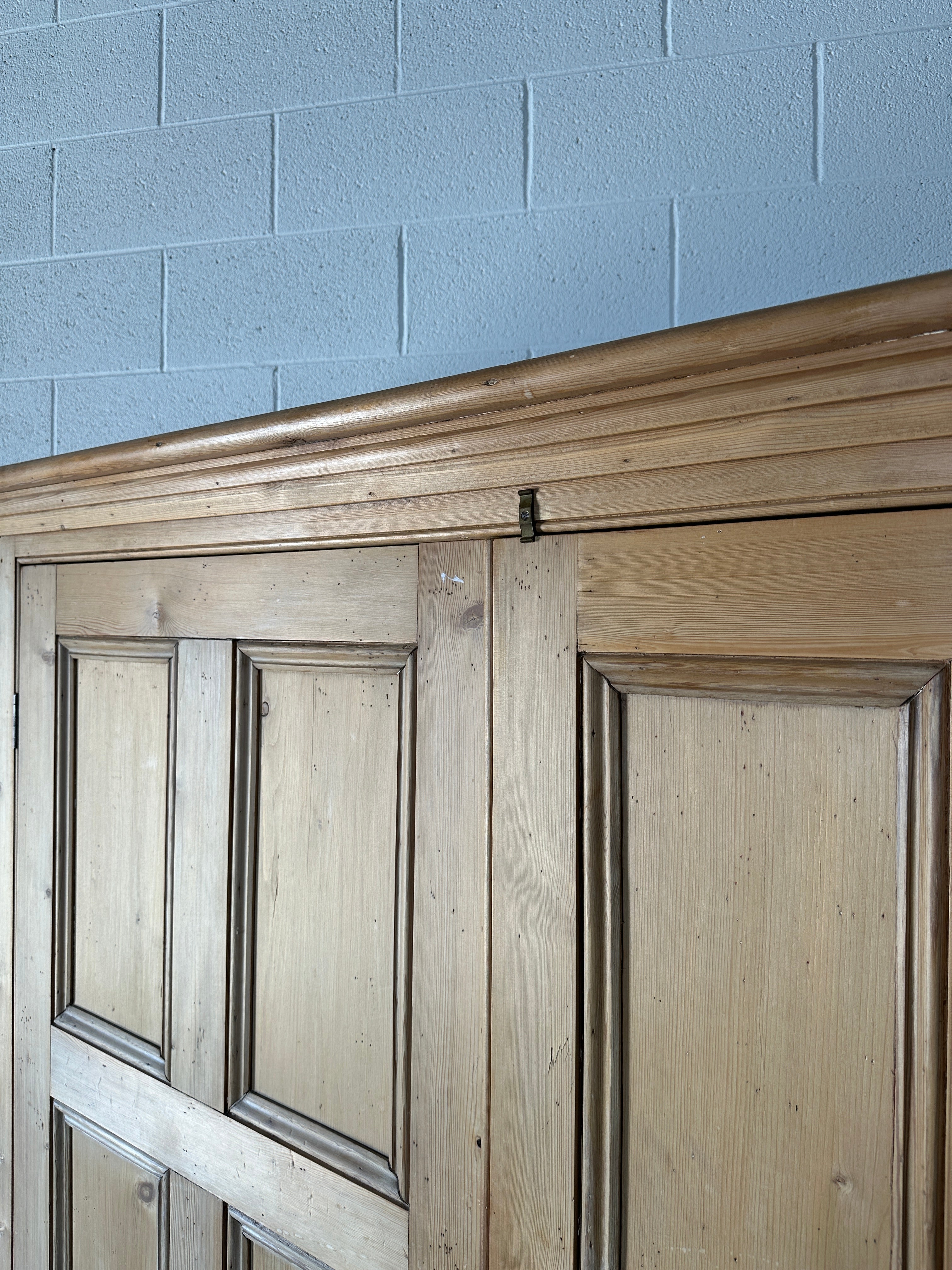 English pine cupboard with open interior
