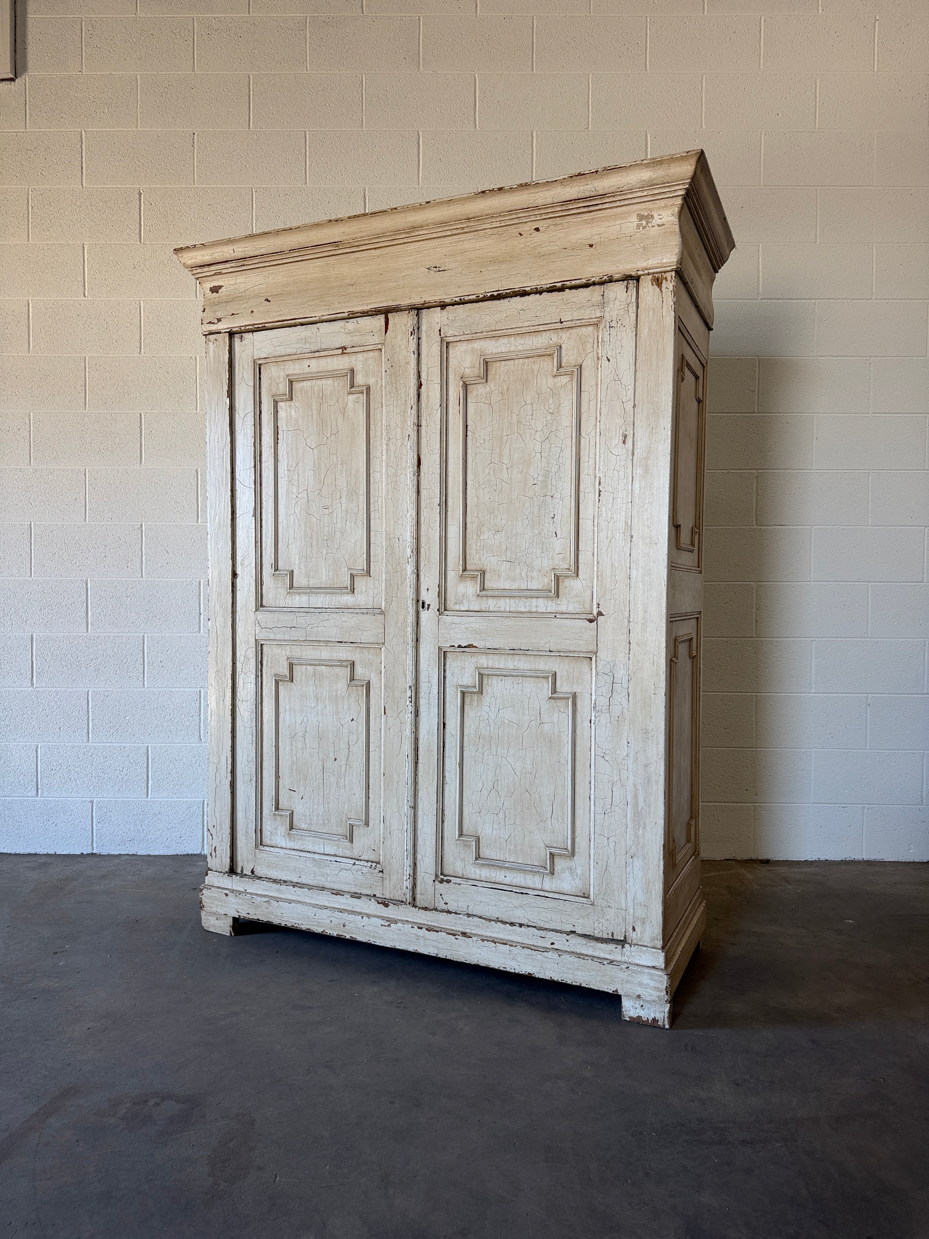 White chippy French wardrobe