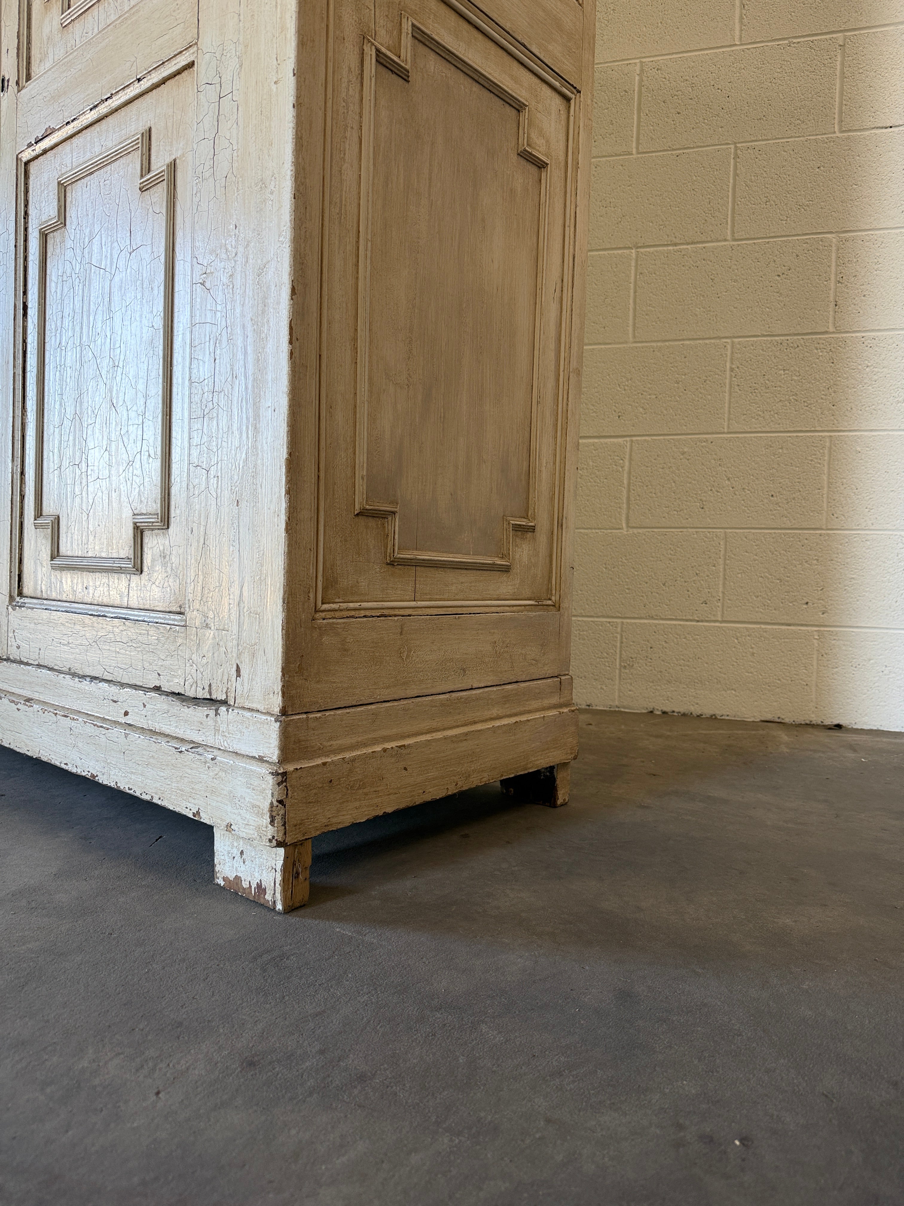 White chippy French wardrobe