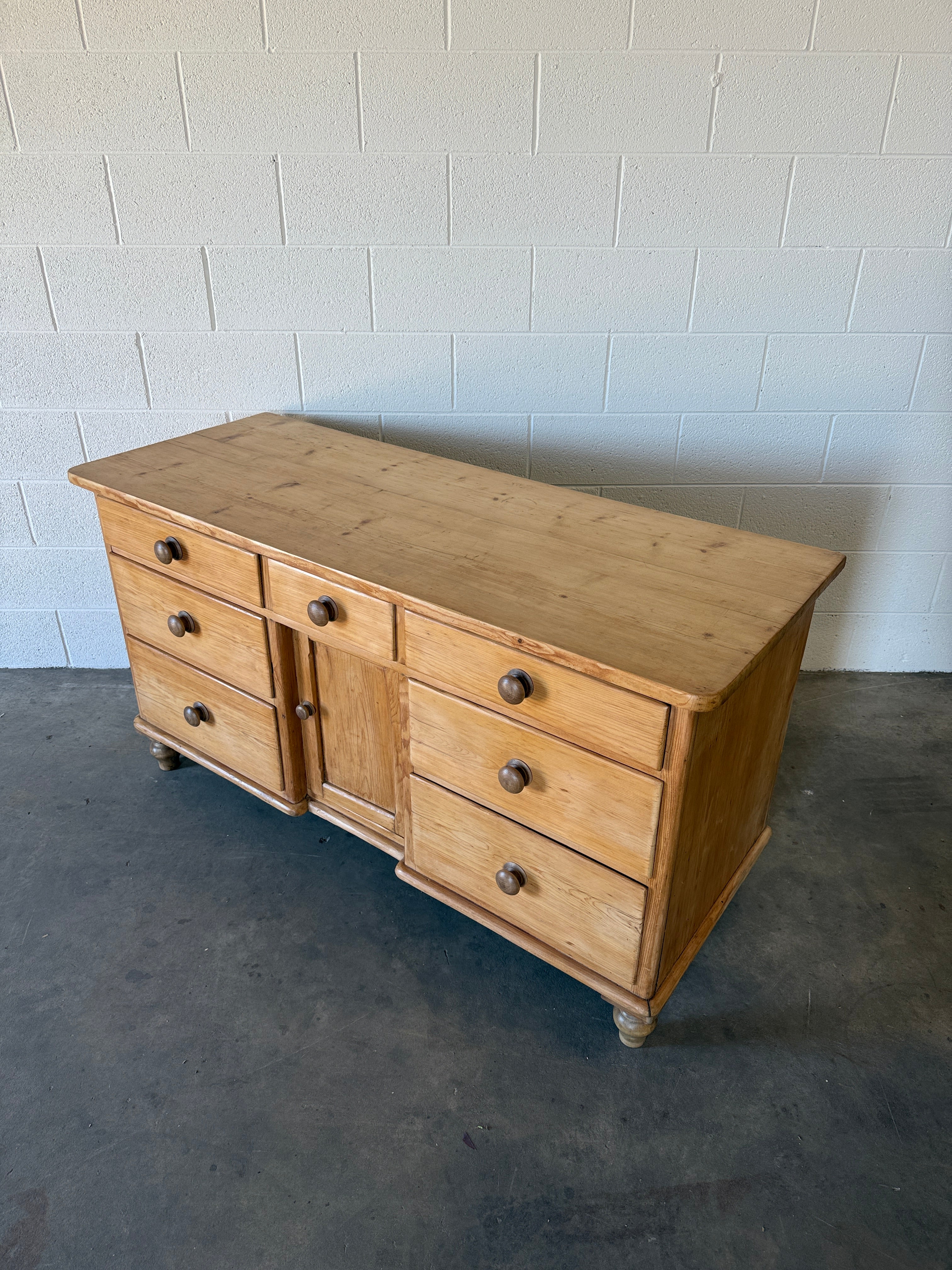 Victorian pine sideboard, imported from England