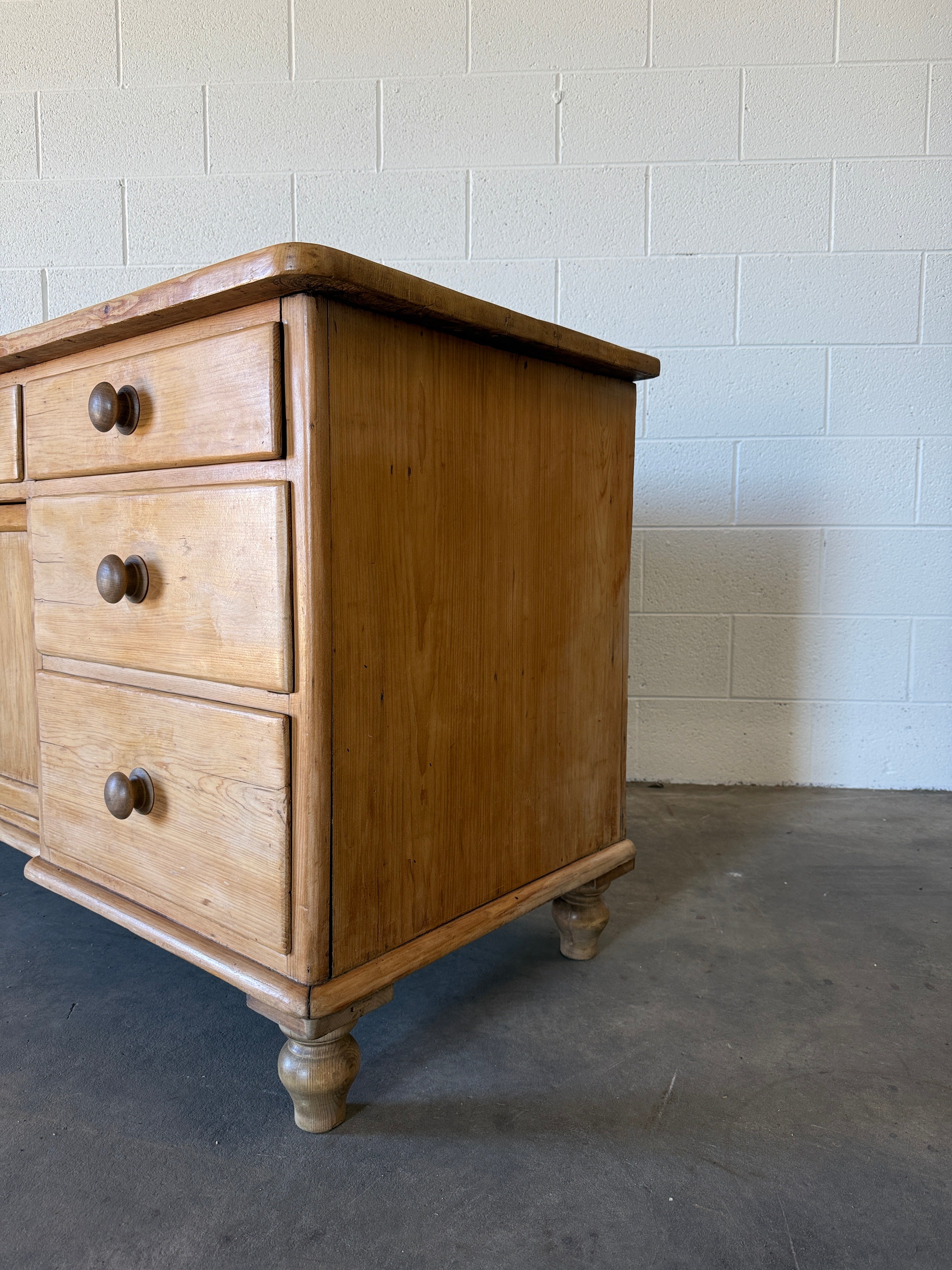 Victorian pine sideboard, imported from England