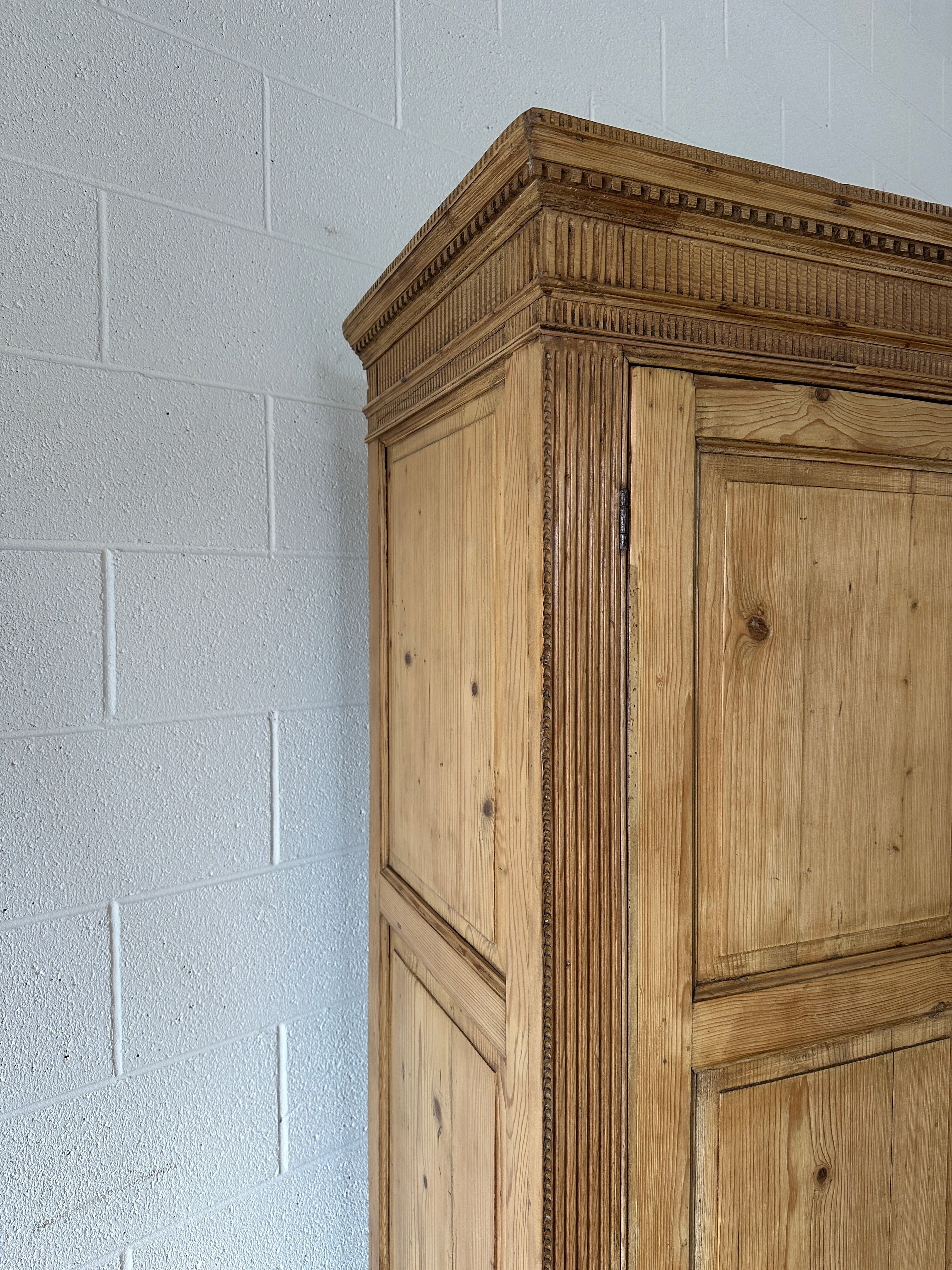 Antique English pine housekeeper’s cupboard