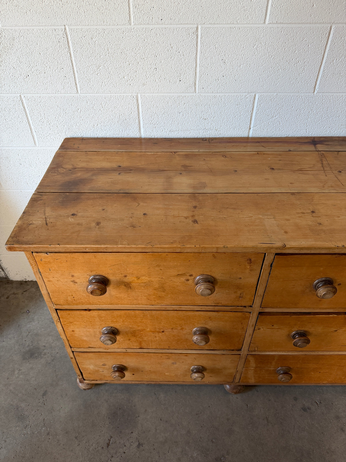 Antique English pine sideboard of incredible proportion
