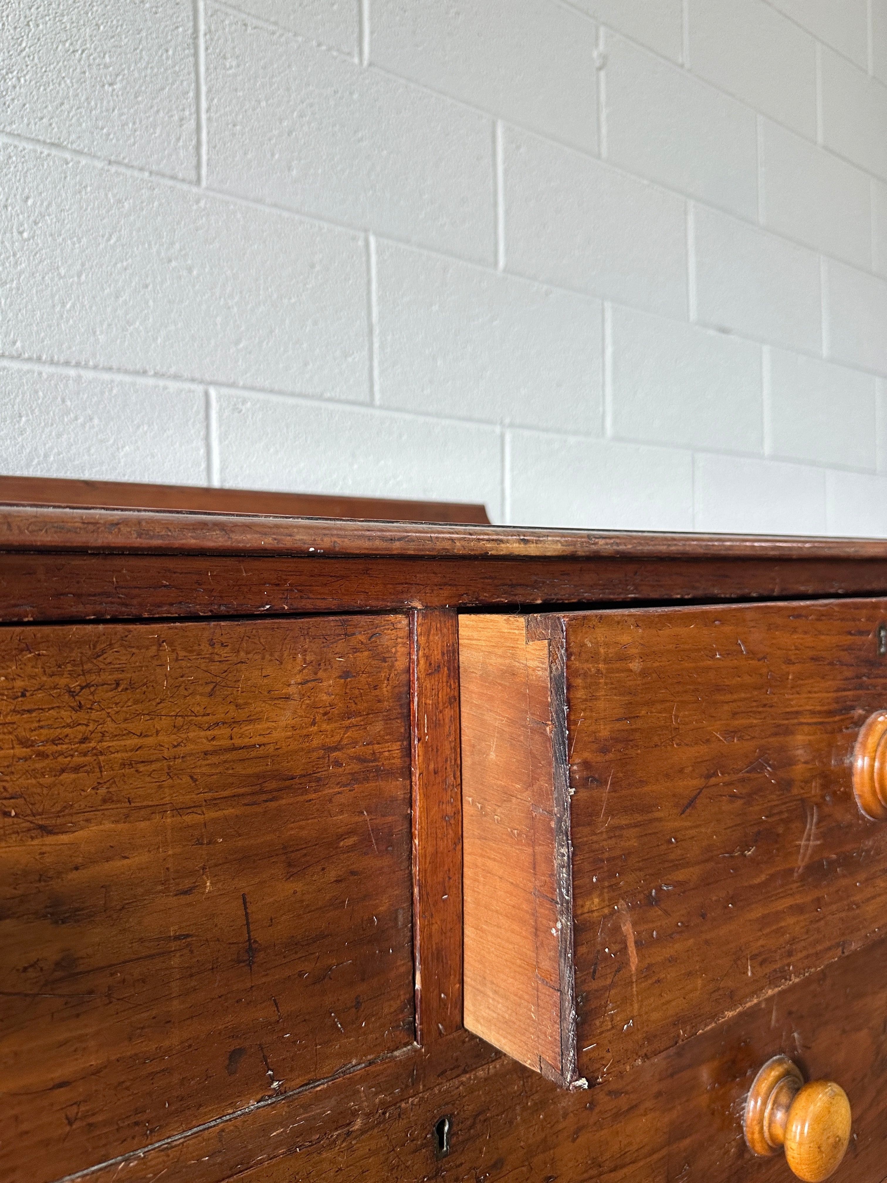 Stained English Pine 2/2 Chest of Drawers