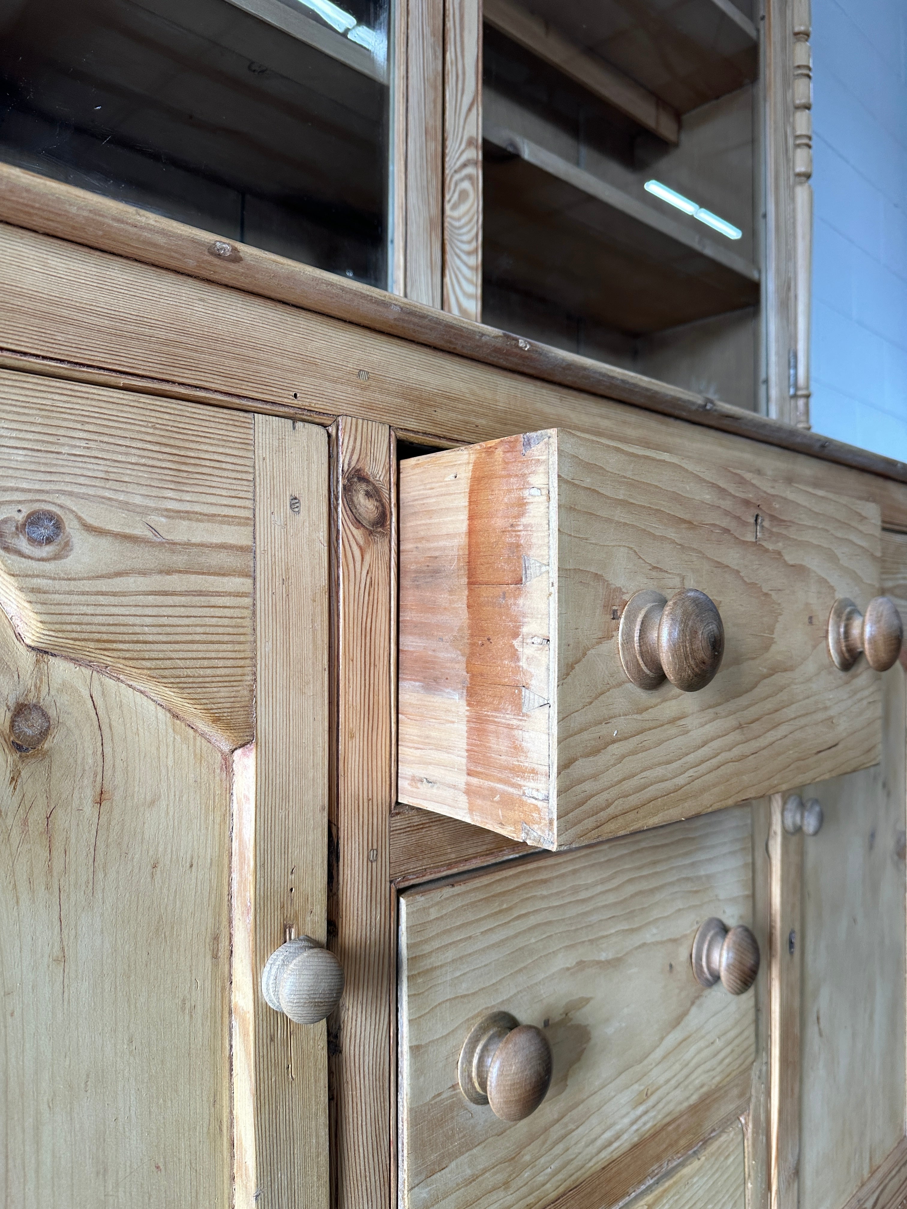 Incredible cornish hutch or cupboard with glass doors