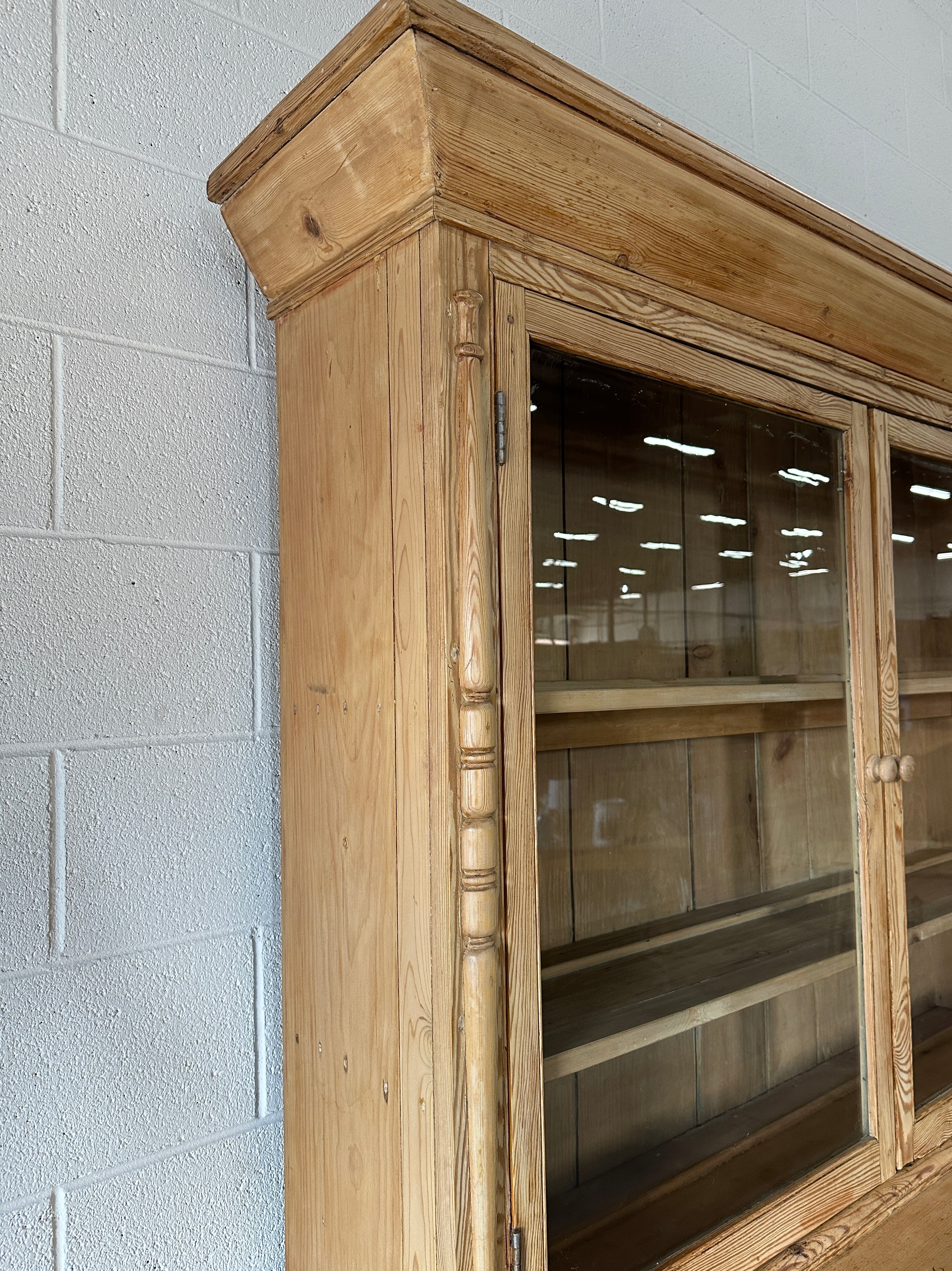 Incredible cornish hutch or cupboard with glass doors