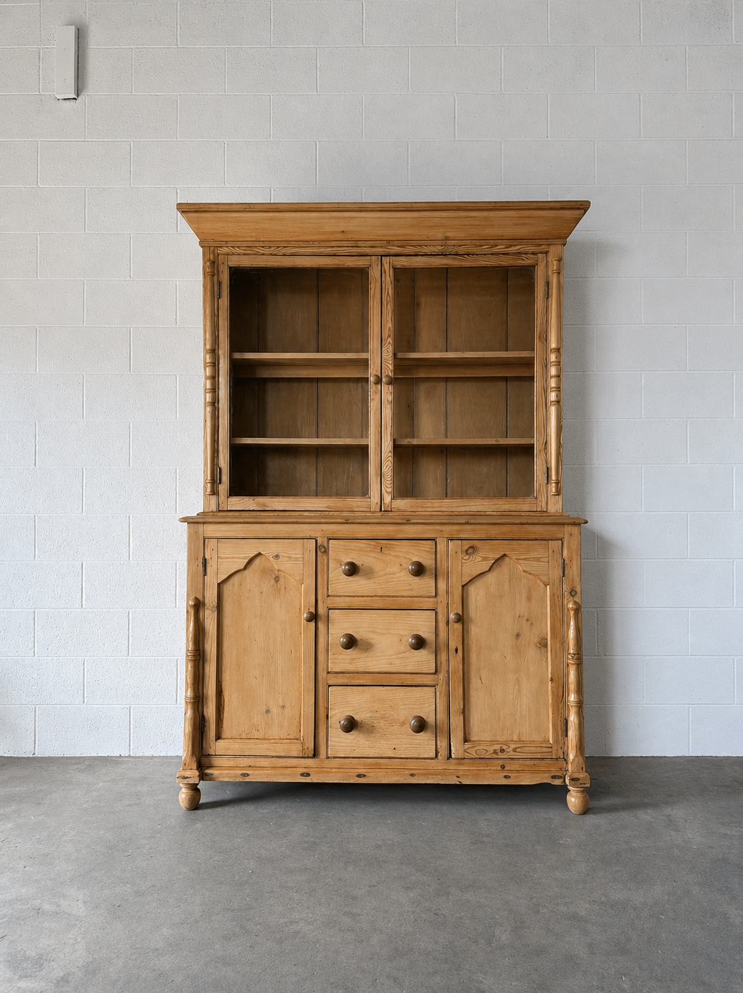 Incredible cornish hutch or cupboard with glass doors