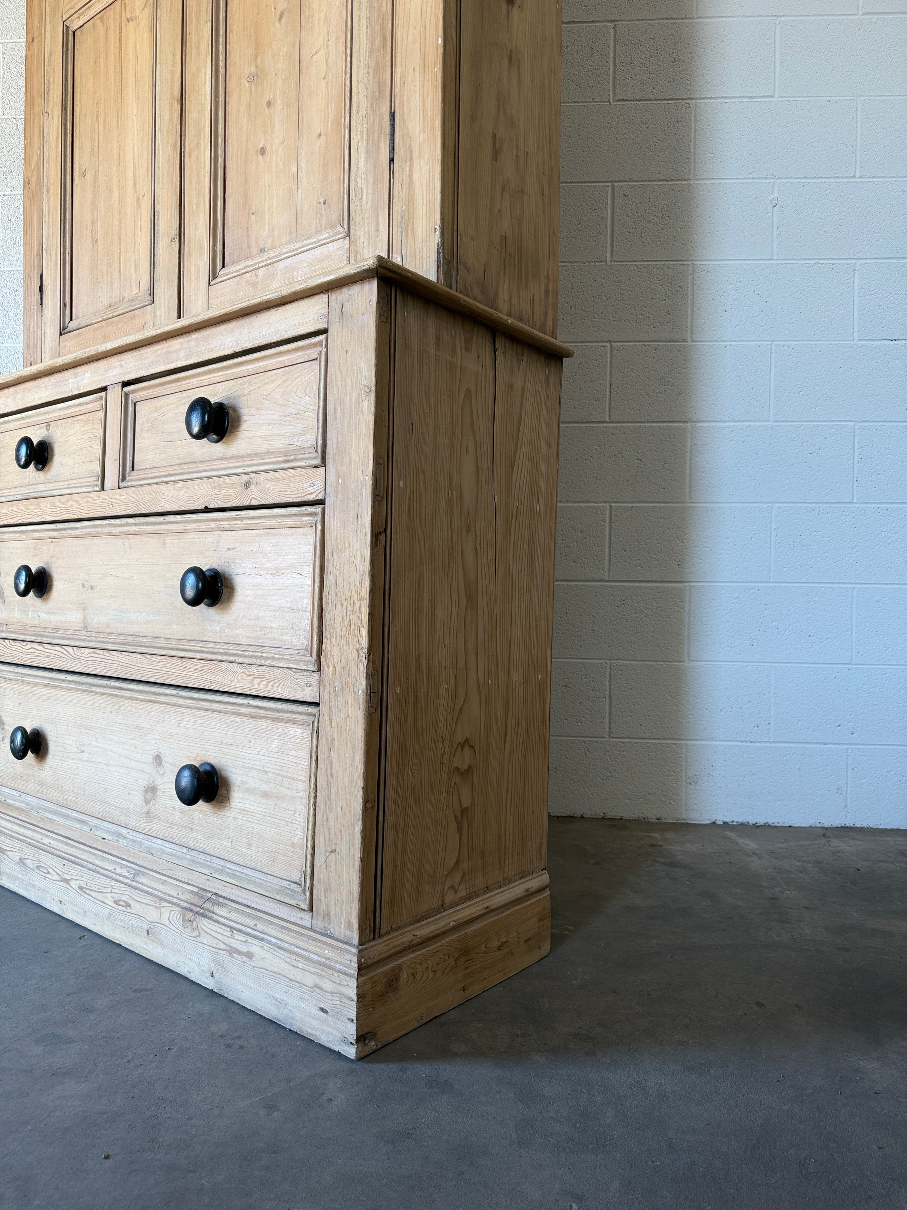 Exceptionally Tall English Pine Housekeeper’s Cupboard