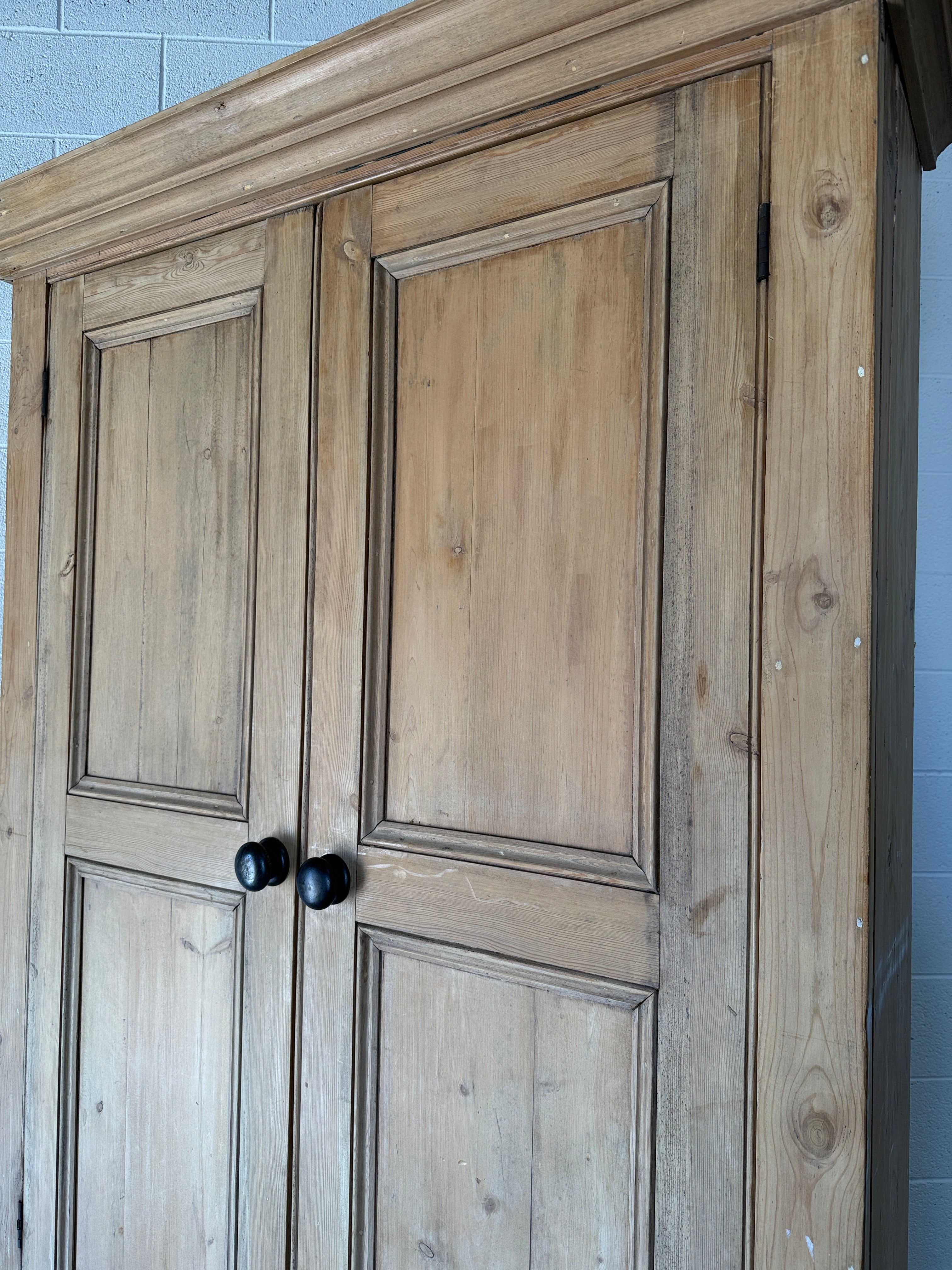 Exceptionally Tall English Pine Housekeeper’s Cupboard