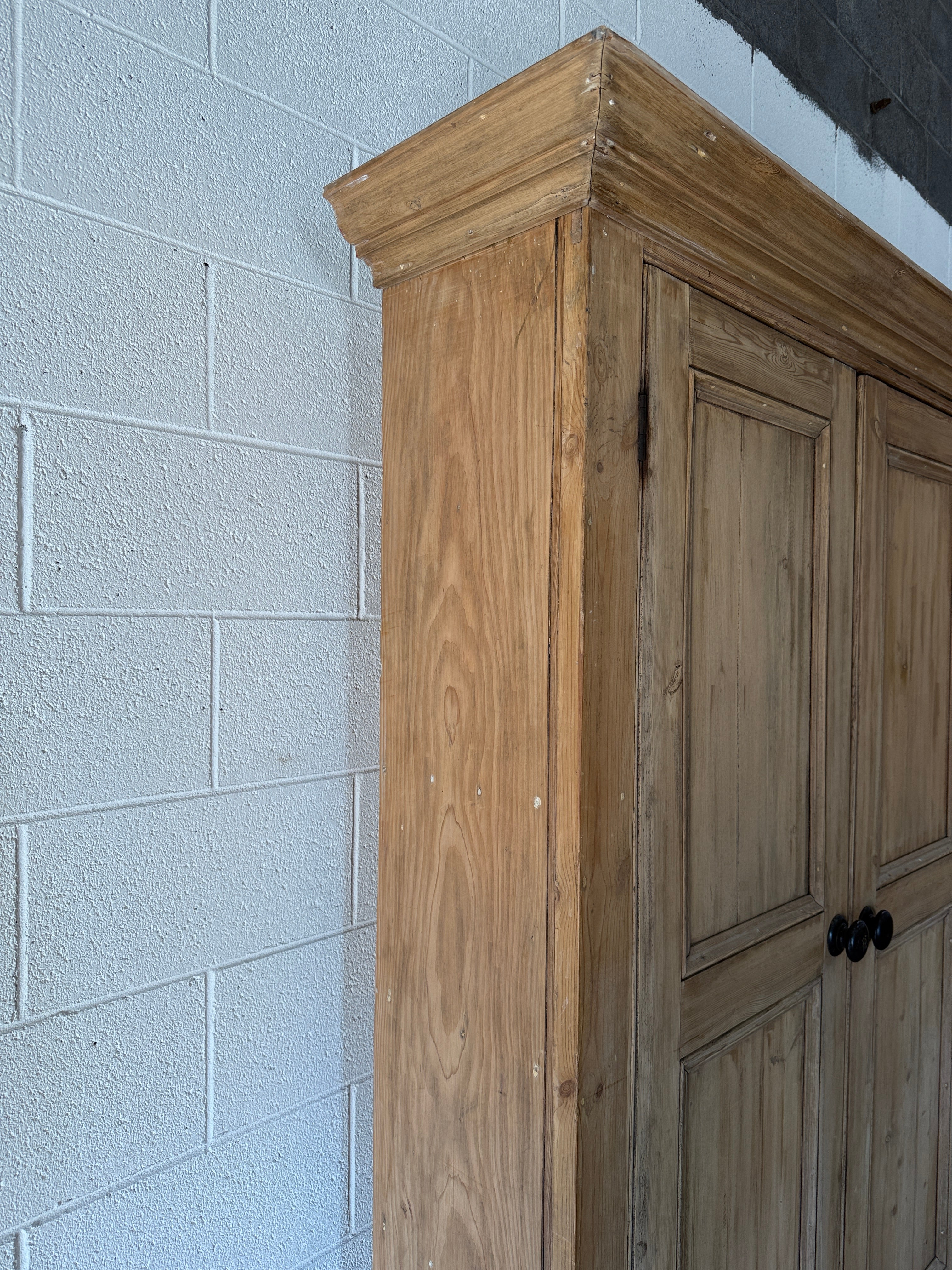 Exceptionally Tall English Pine Housekeeper’s Cupboard