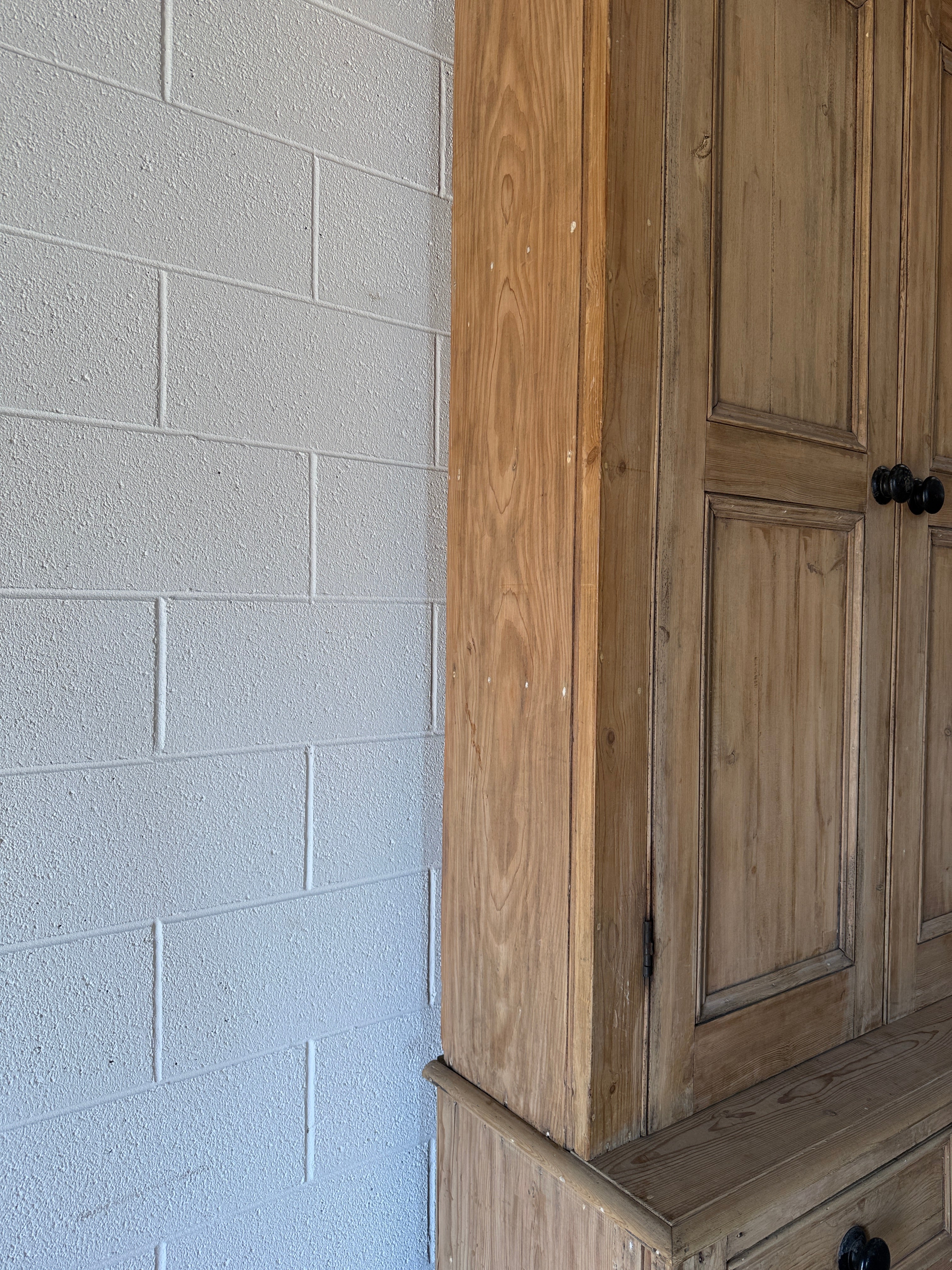 Exceptionally Tall English Pine Housekeeper’s Cupboard