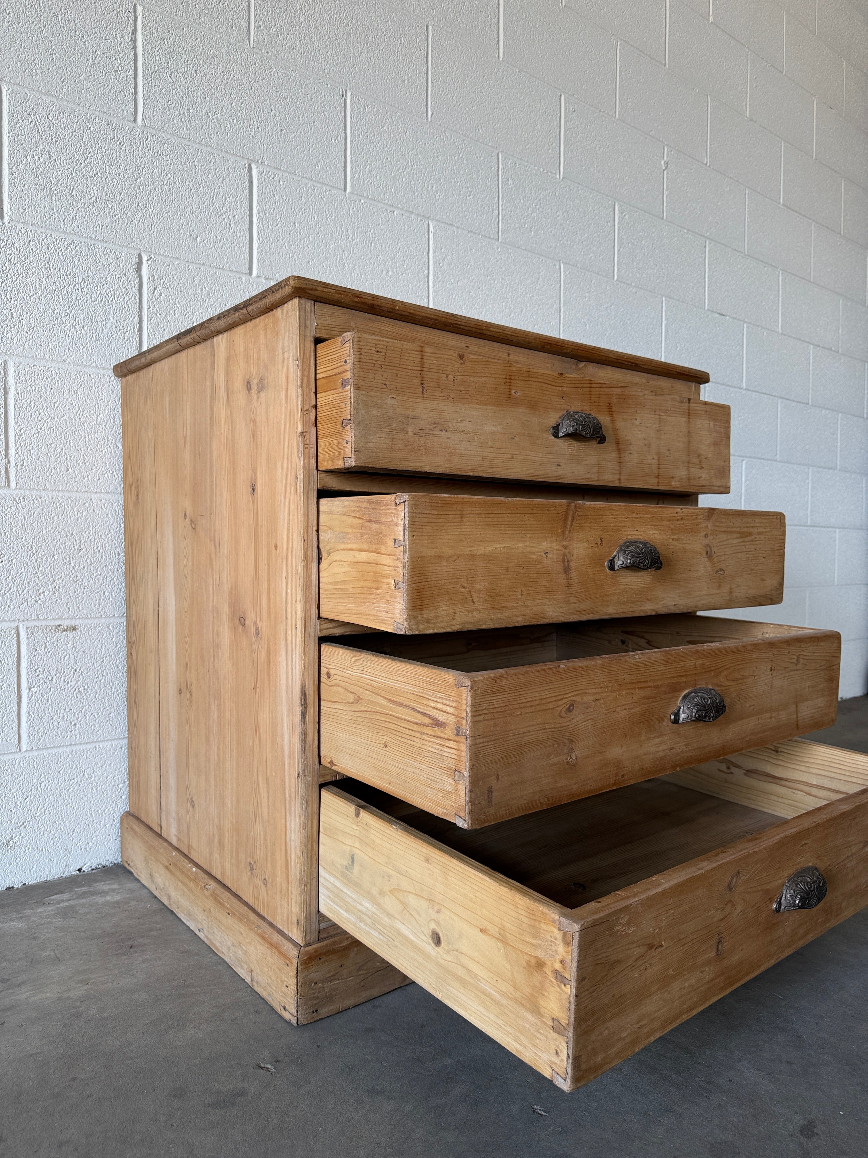 Antique bank of four drawers