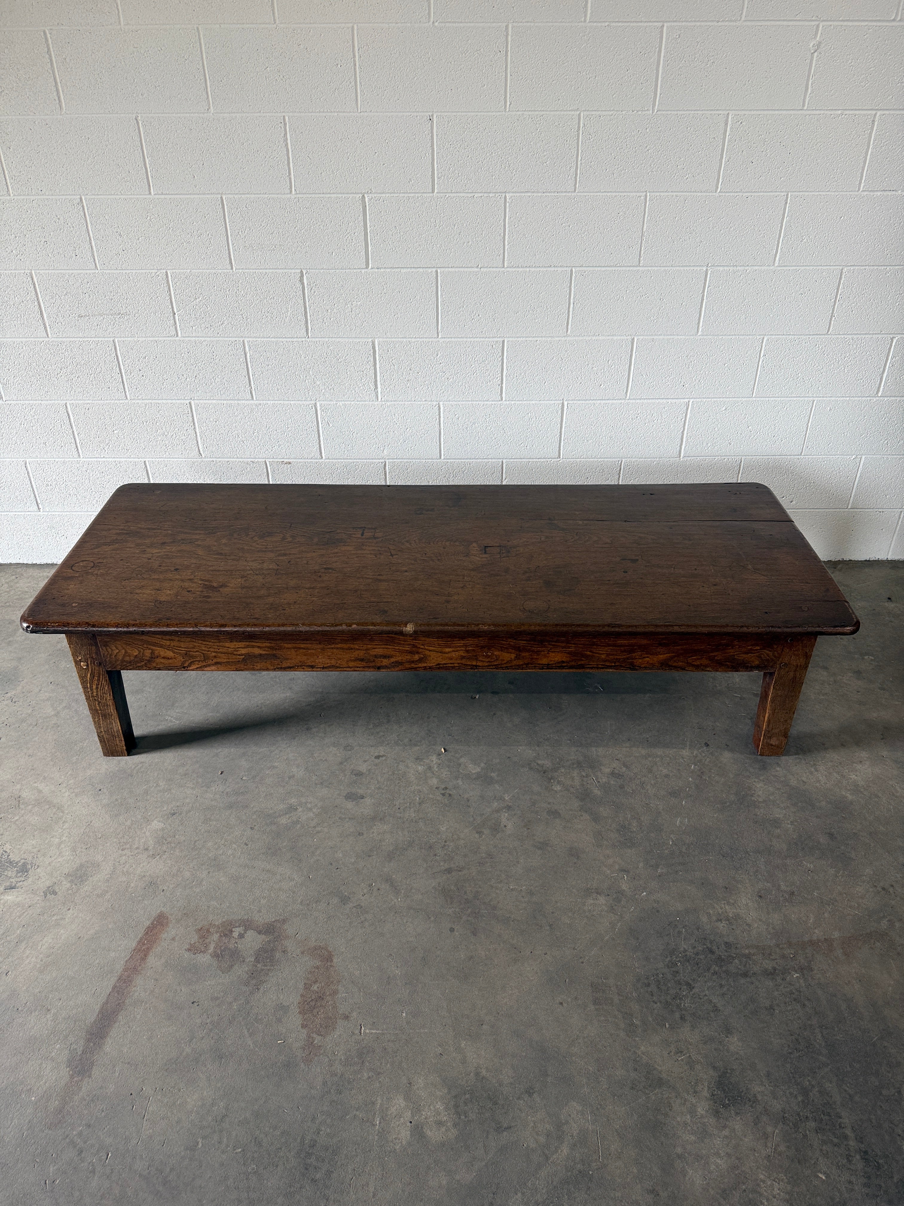 Substantial antique oak coffee table