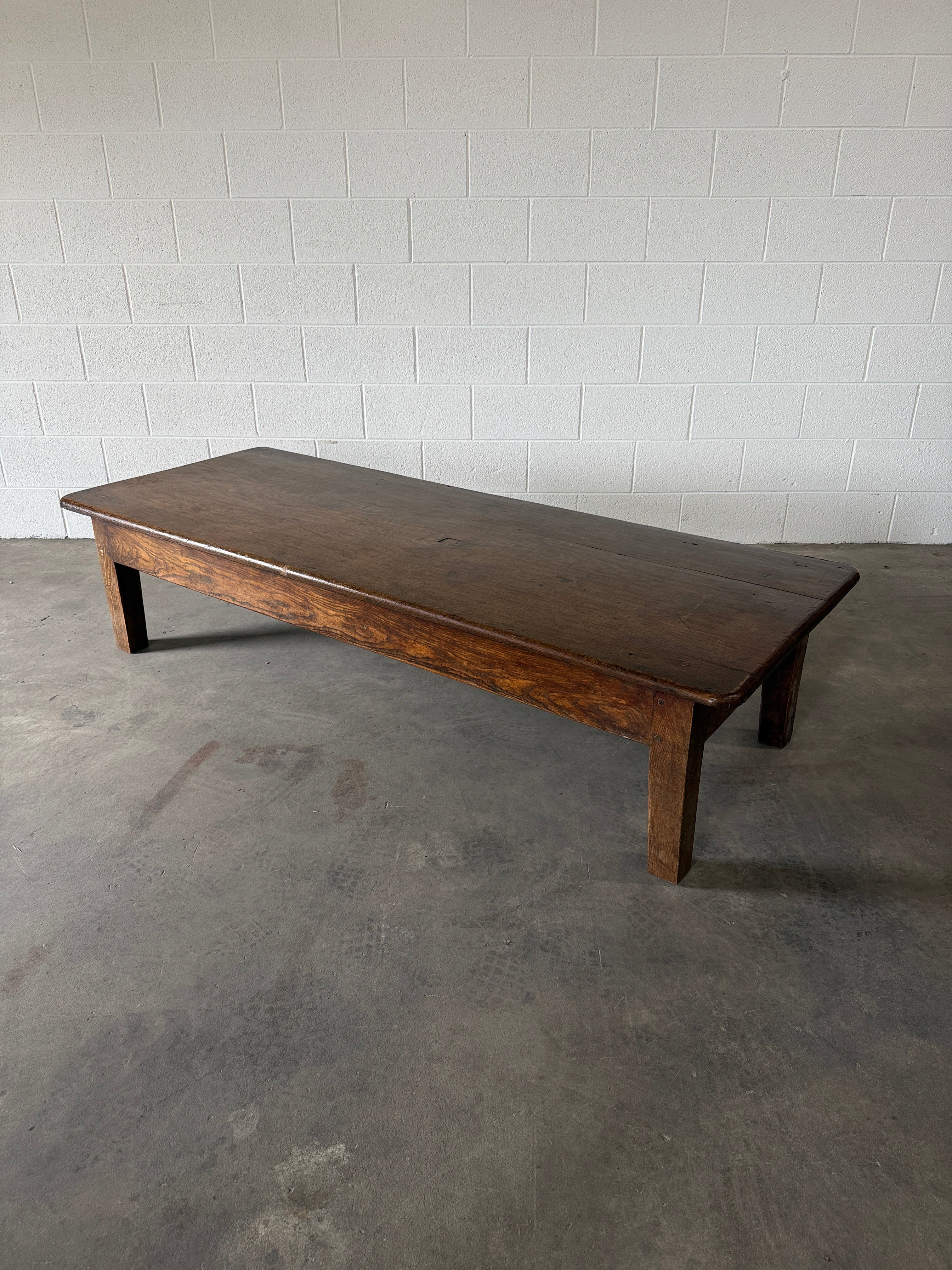 Substantial antique oak coffee table