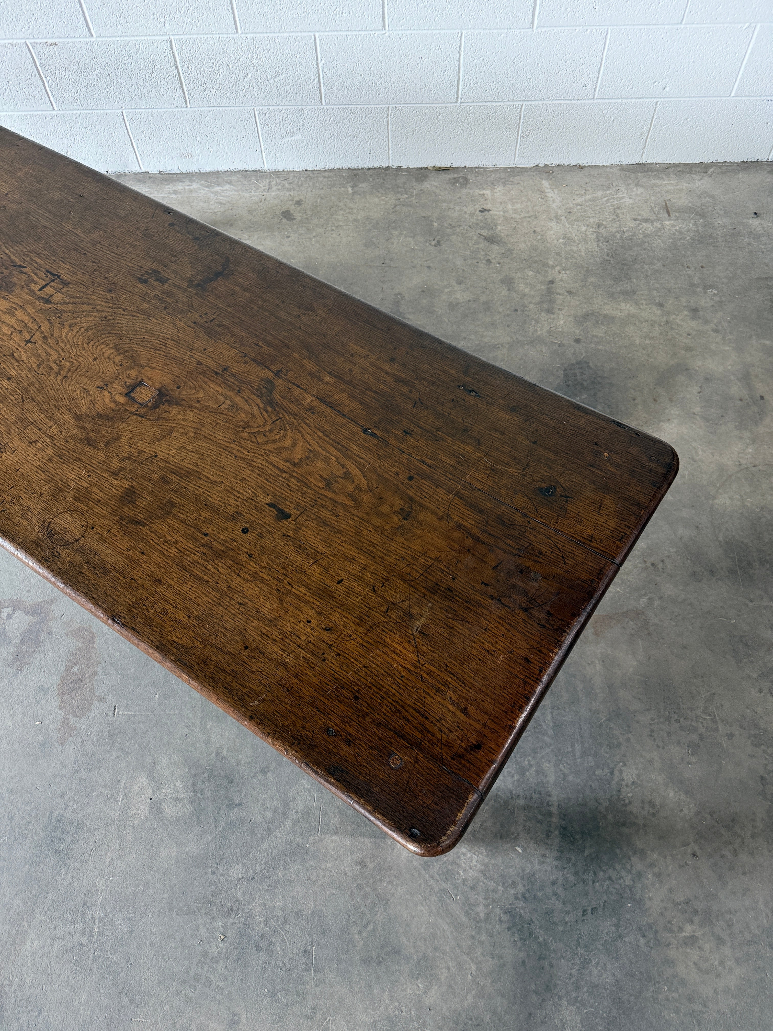 Substantial antique oak coffee table