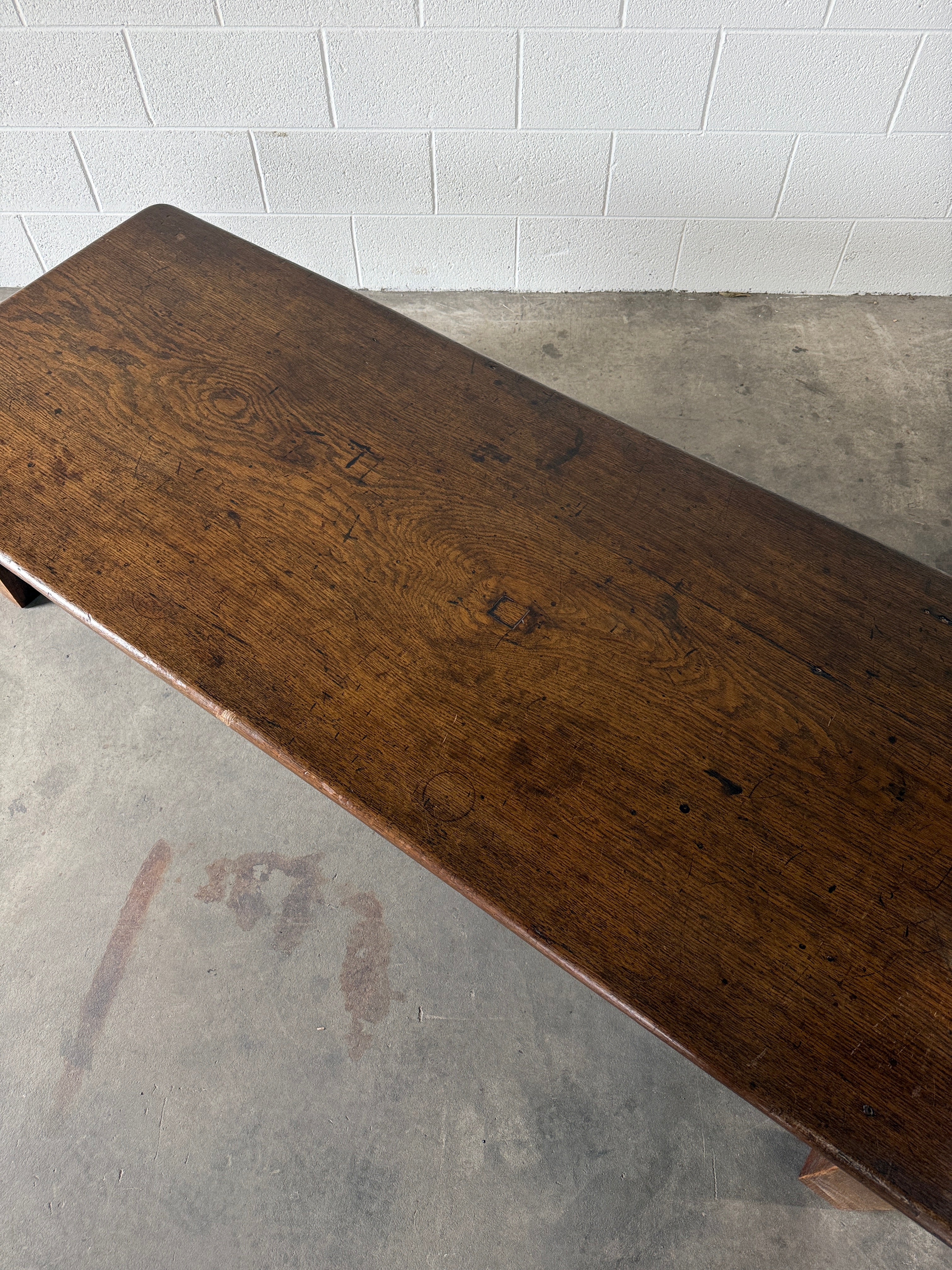 Substantial antique oak coffee table