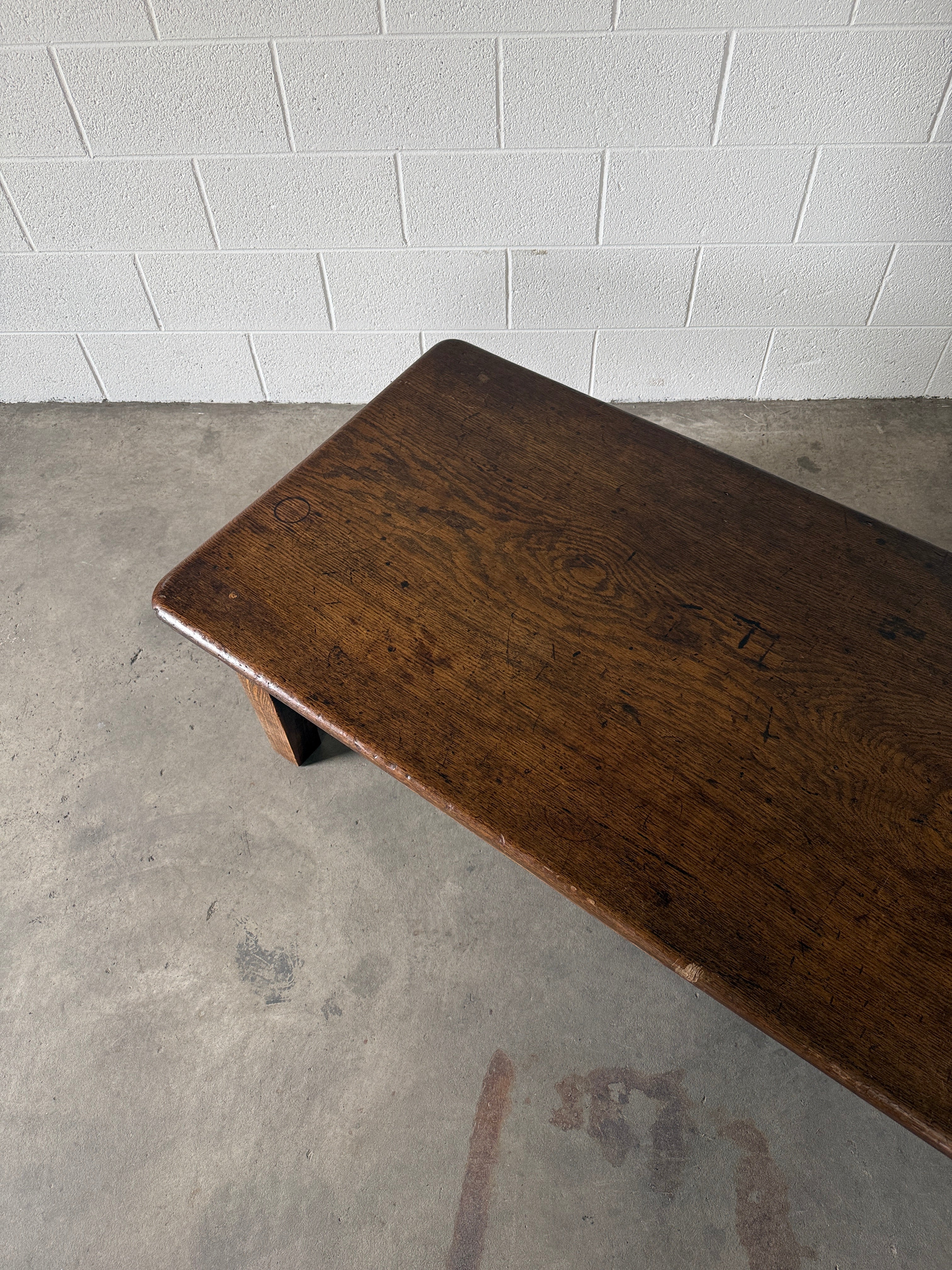 Substantial antique oak coffee table