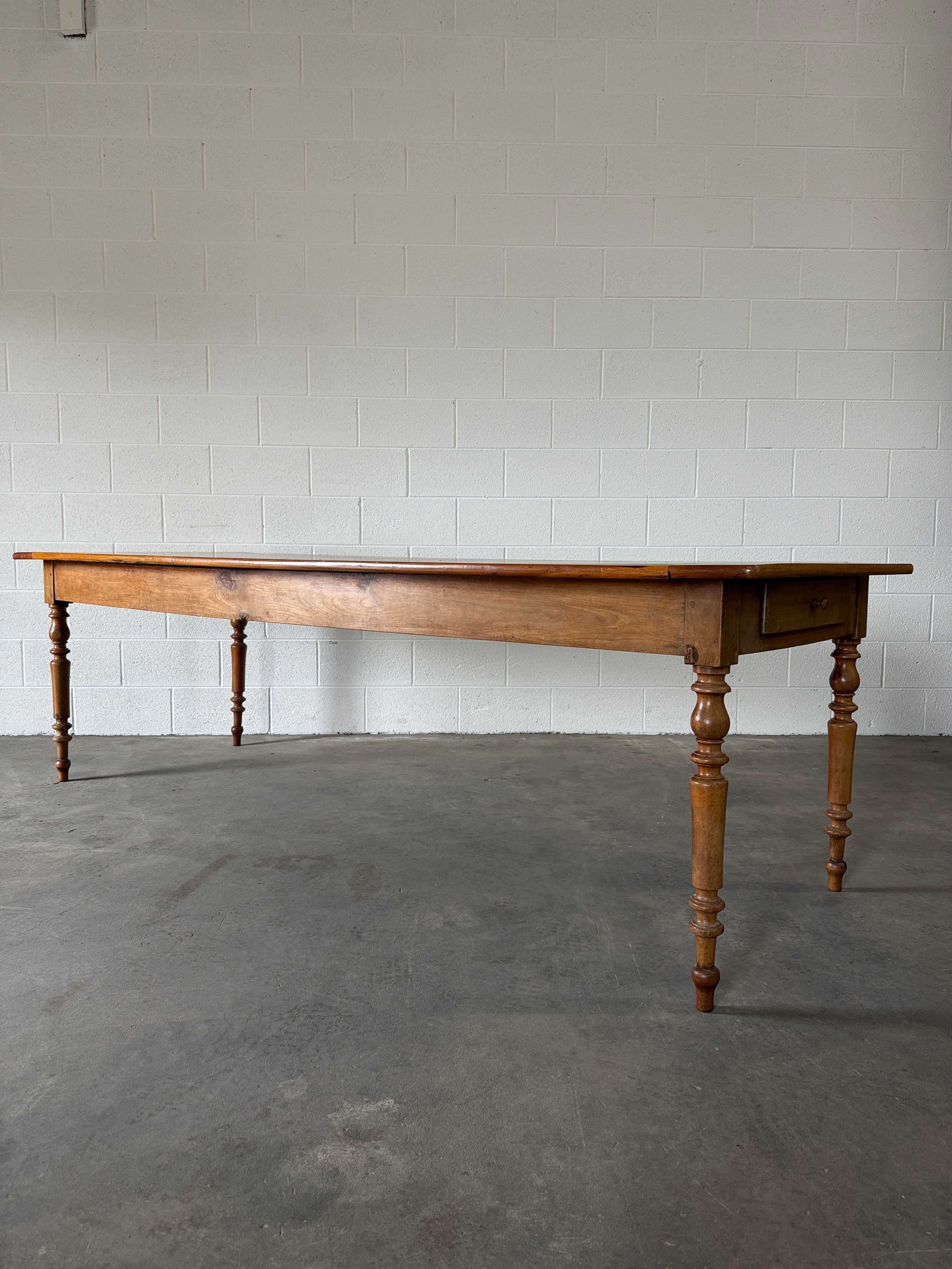Beautiful antique French cherry dining table