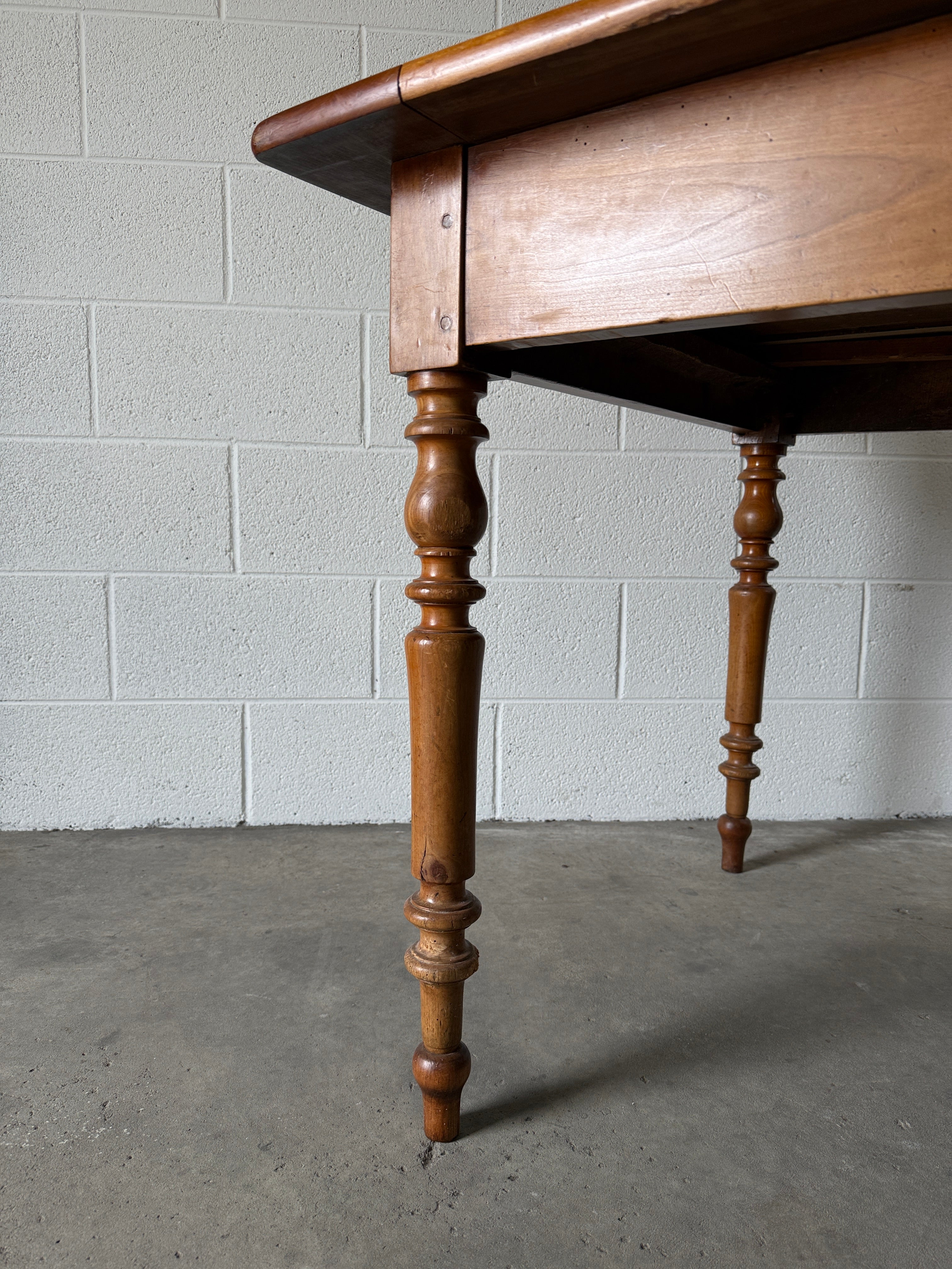 Beautiful antique French cherry dining table