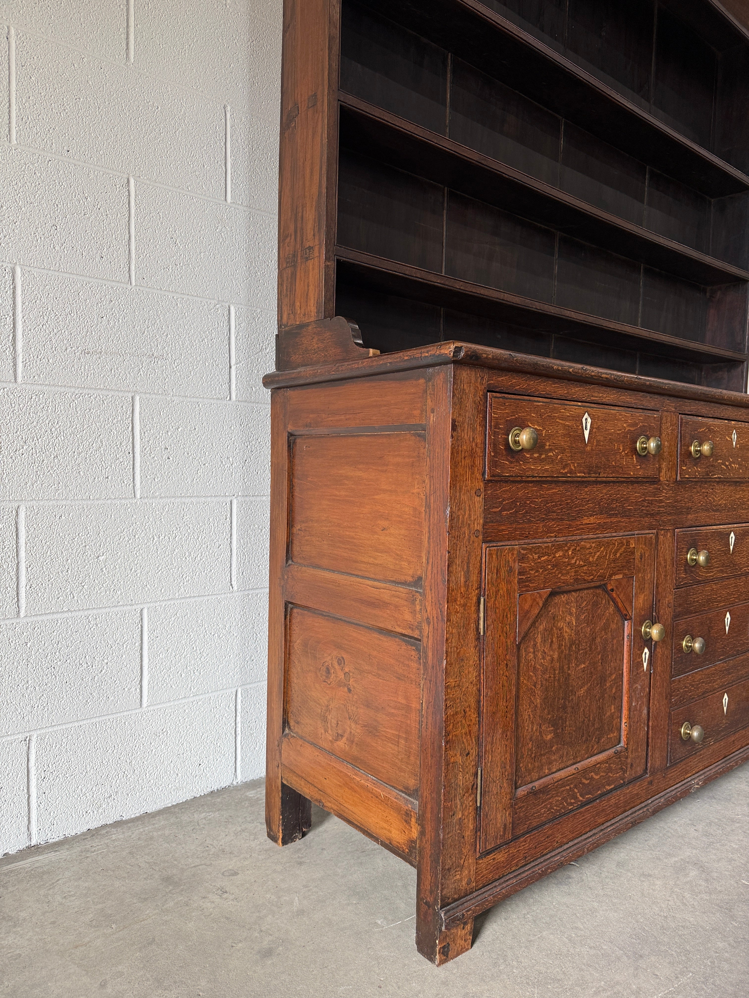 Gorgeous oak kitchen dresser or hutch- imported from England