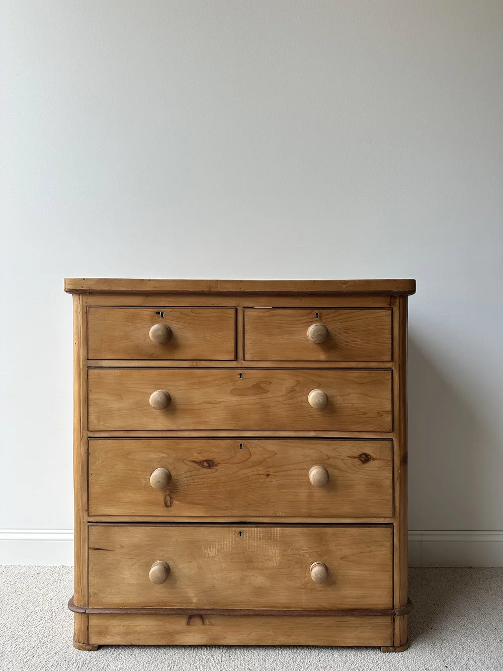 Two-toned set of victorian pine drawers