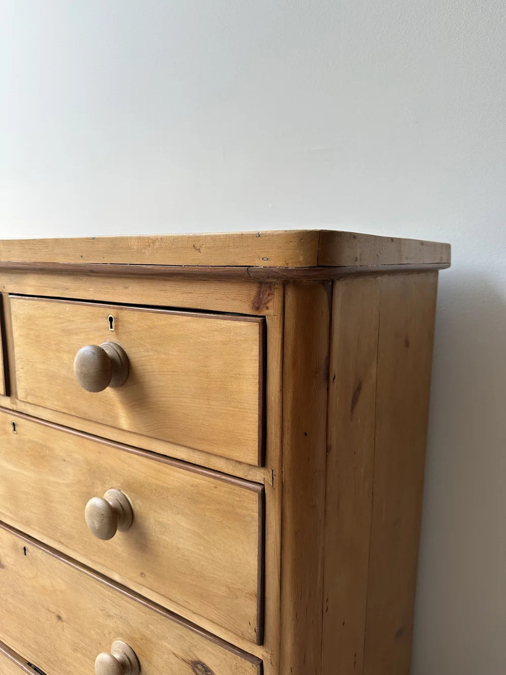 Two-toned set of victorian pine drawers