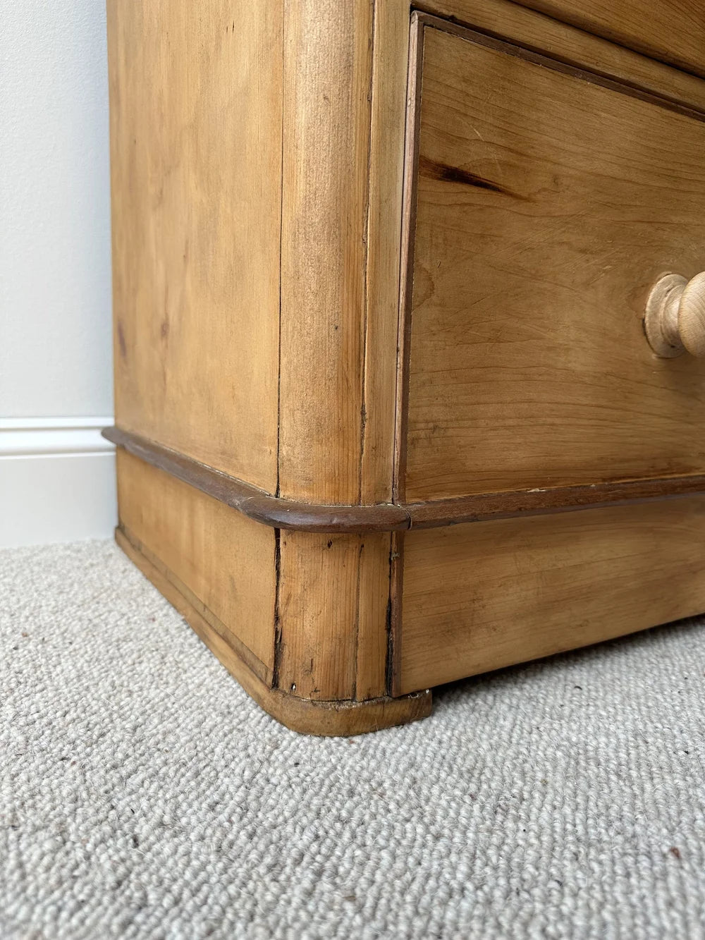 Two-toned set of victorian pine drawers