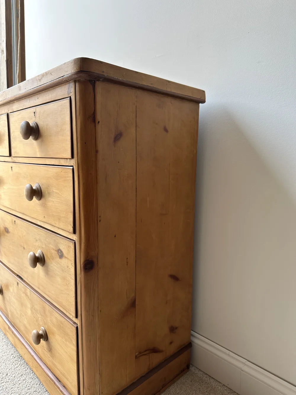 Two-toned set of victorian pine drawers