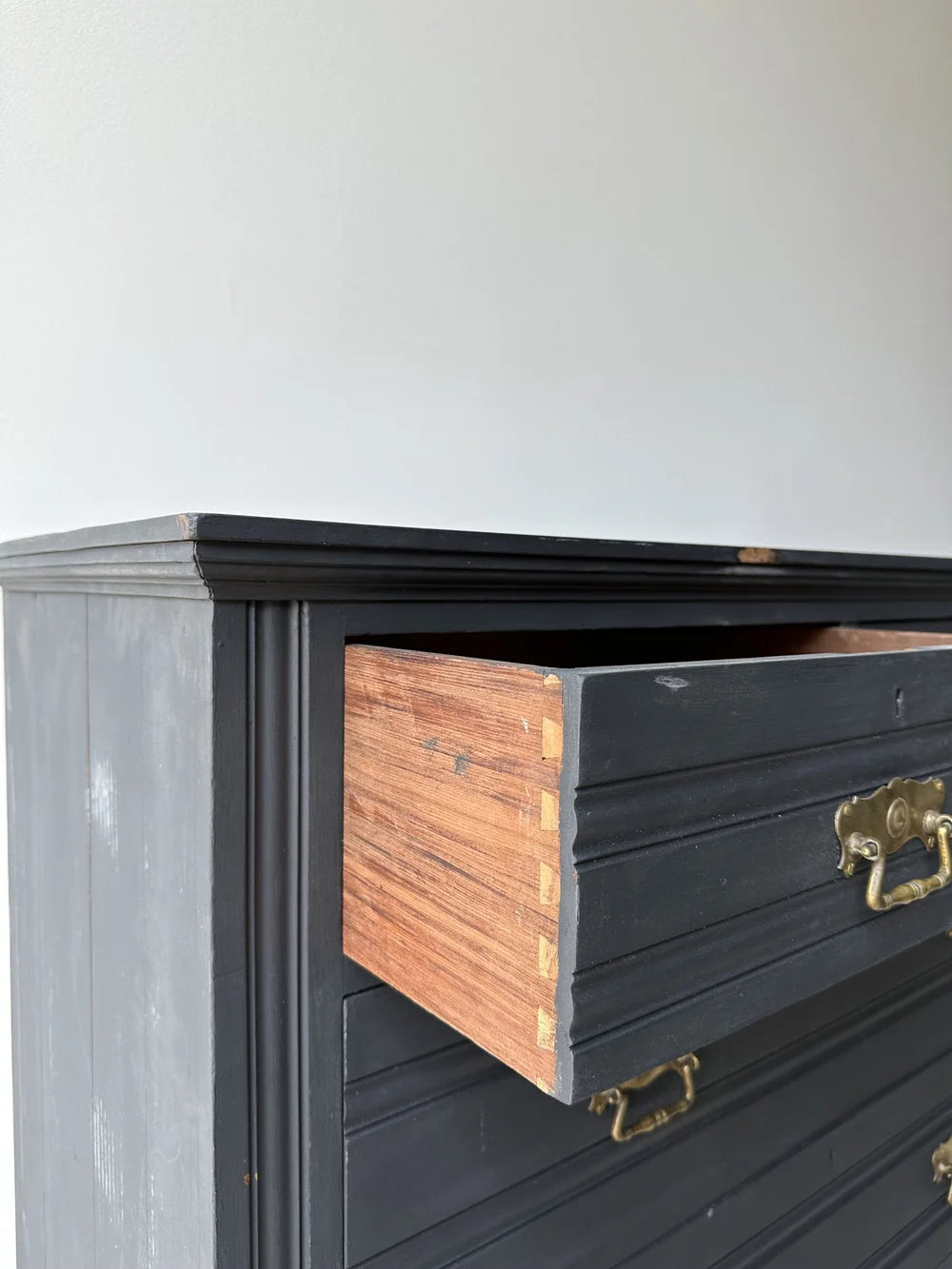 Antique English set of painted drawers