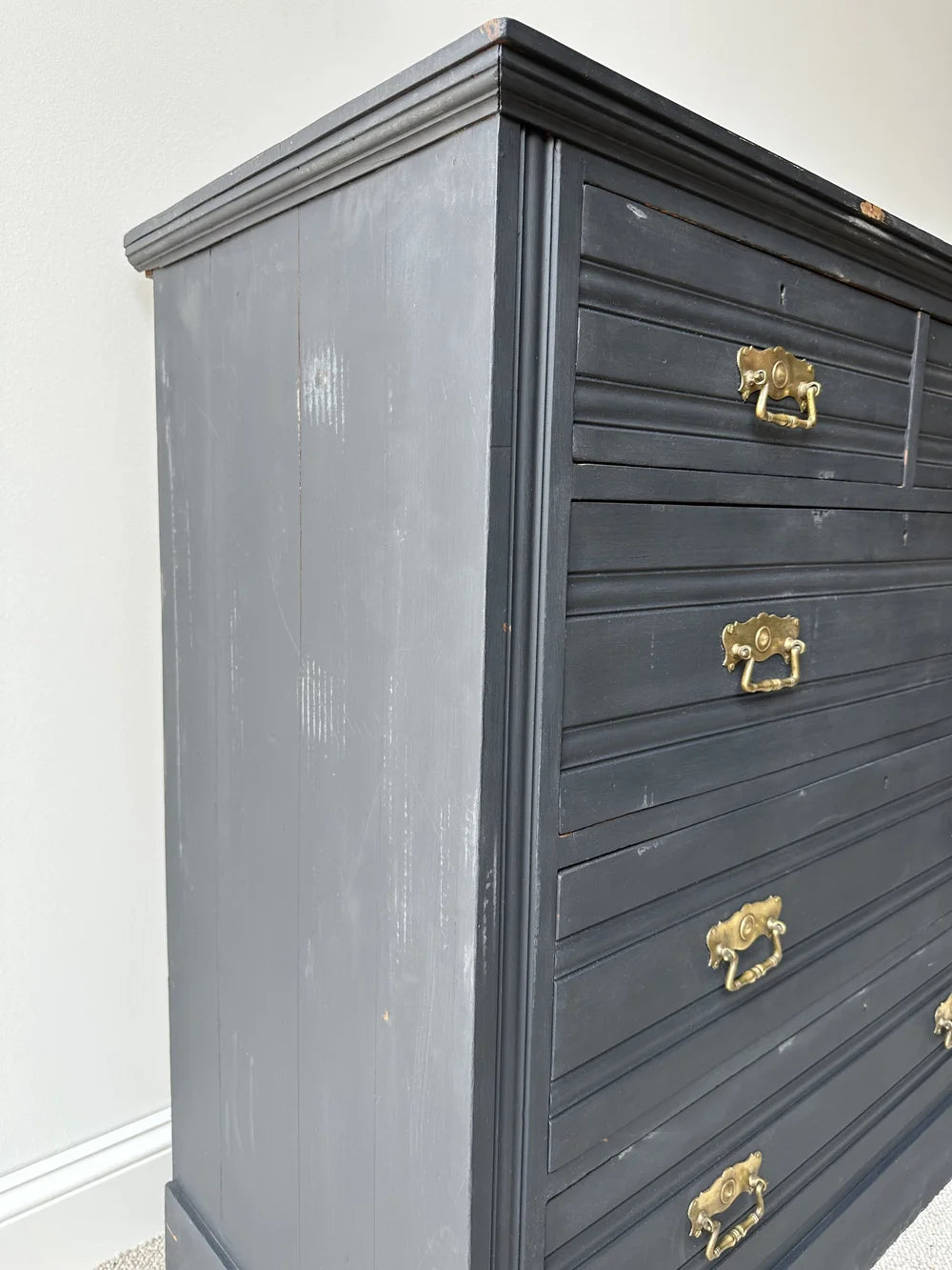 Antique English set of painted drawers