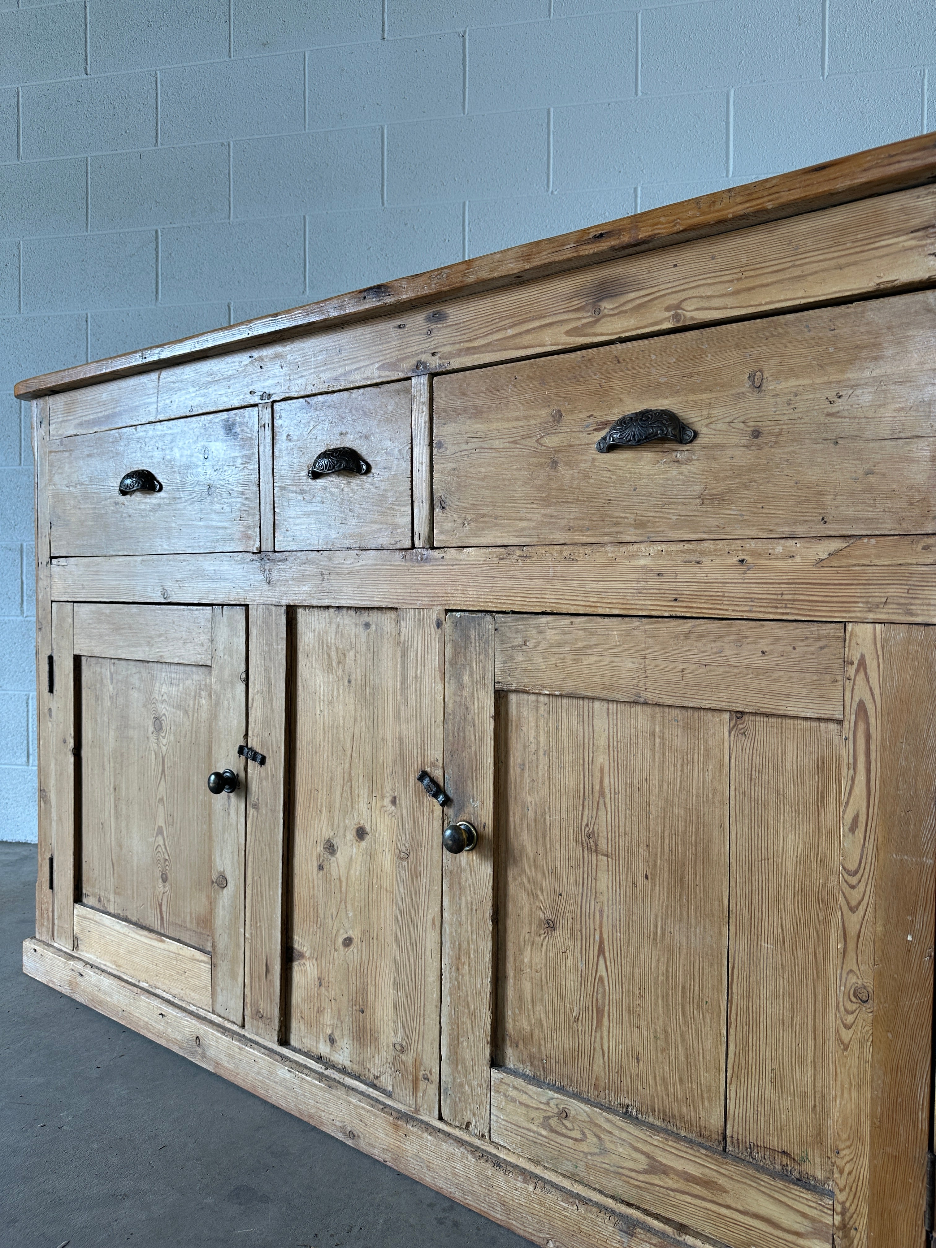 Antique English Pine Sideboard or Buffet