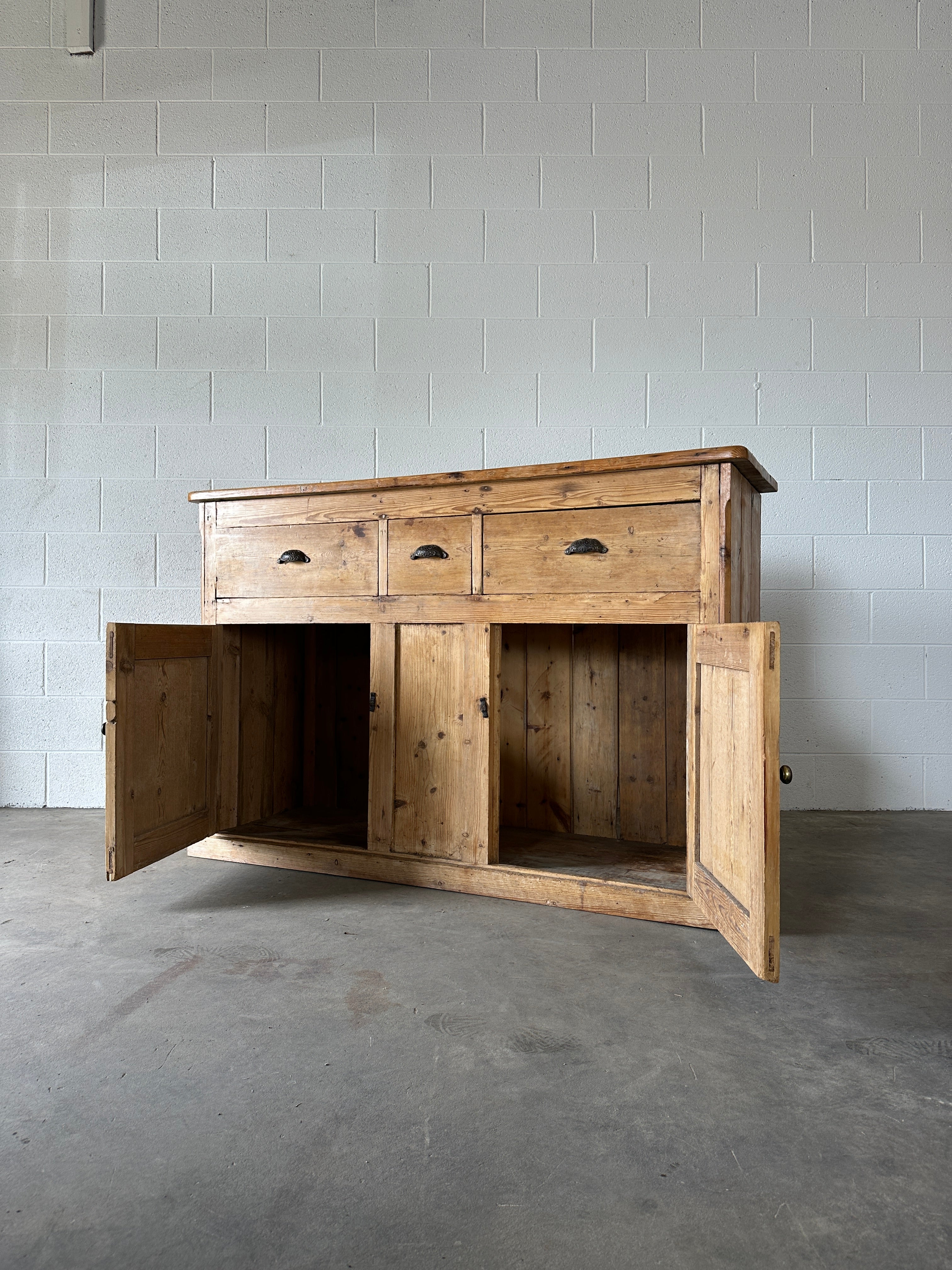 Antique English Pine Sideboard or Buffet