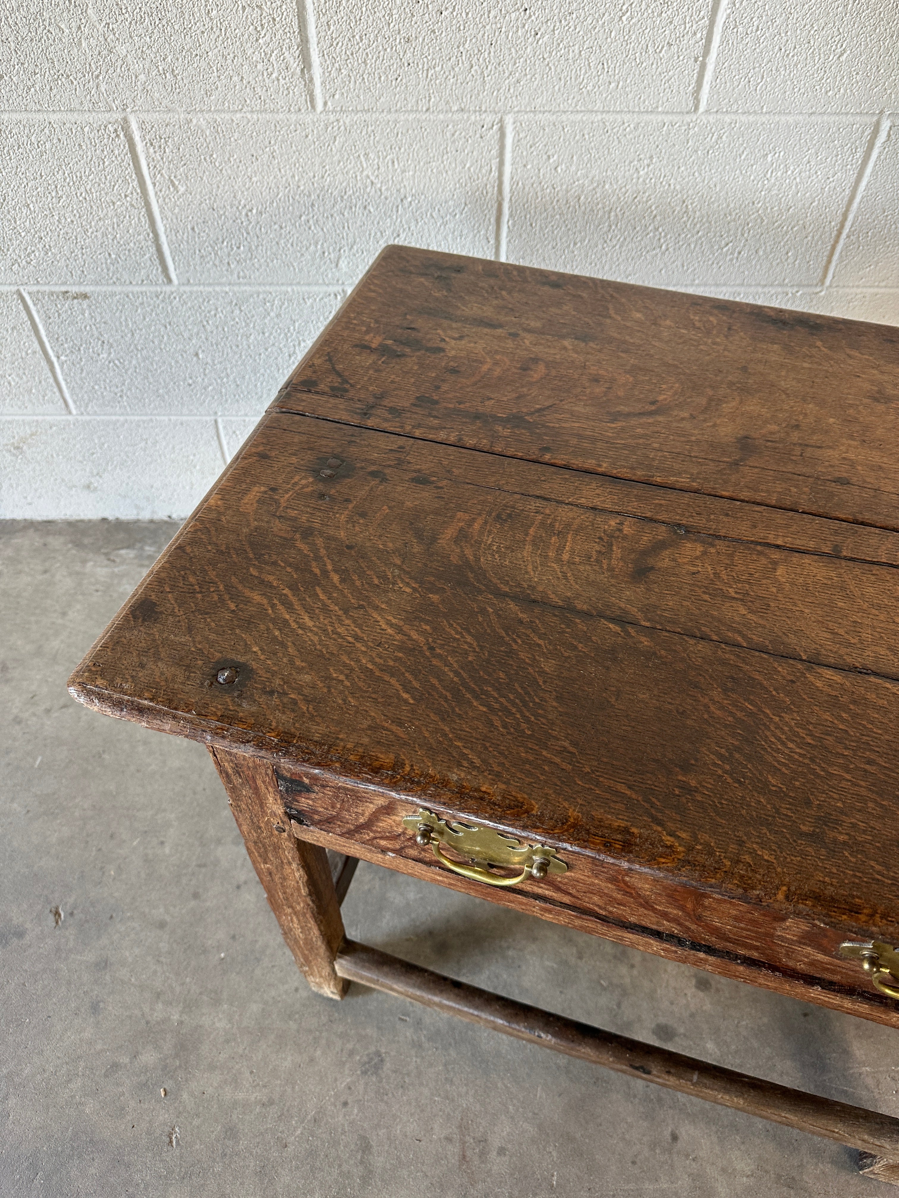 Small Georgian Oak Sidetable with Drawer