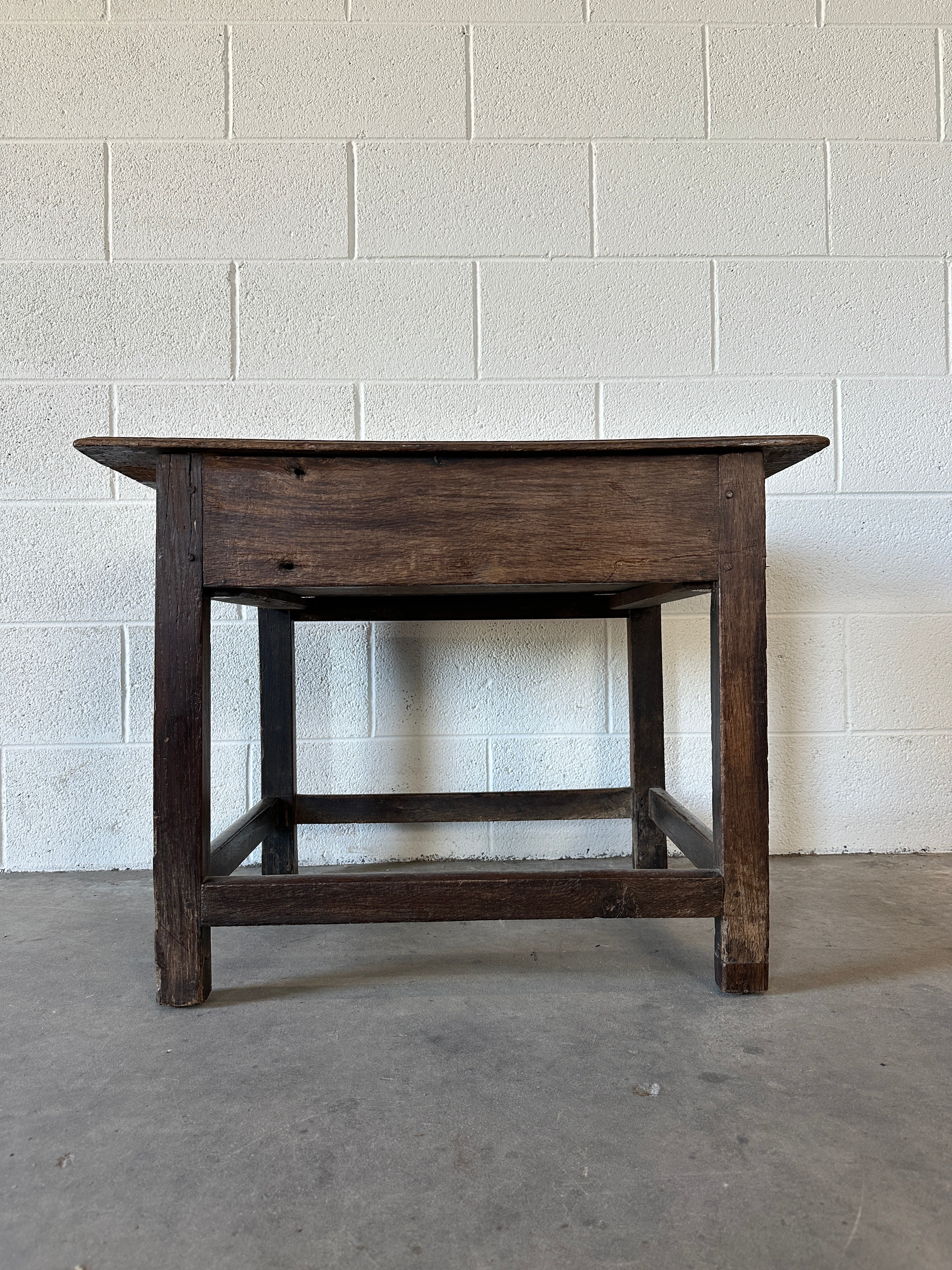 Small Georgian Oak Sidetable with Drawer