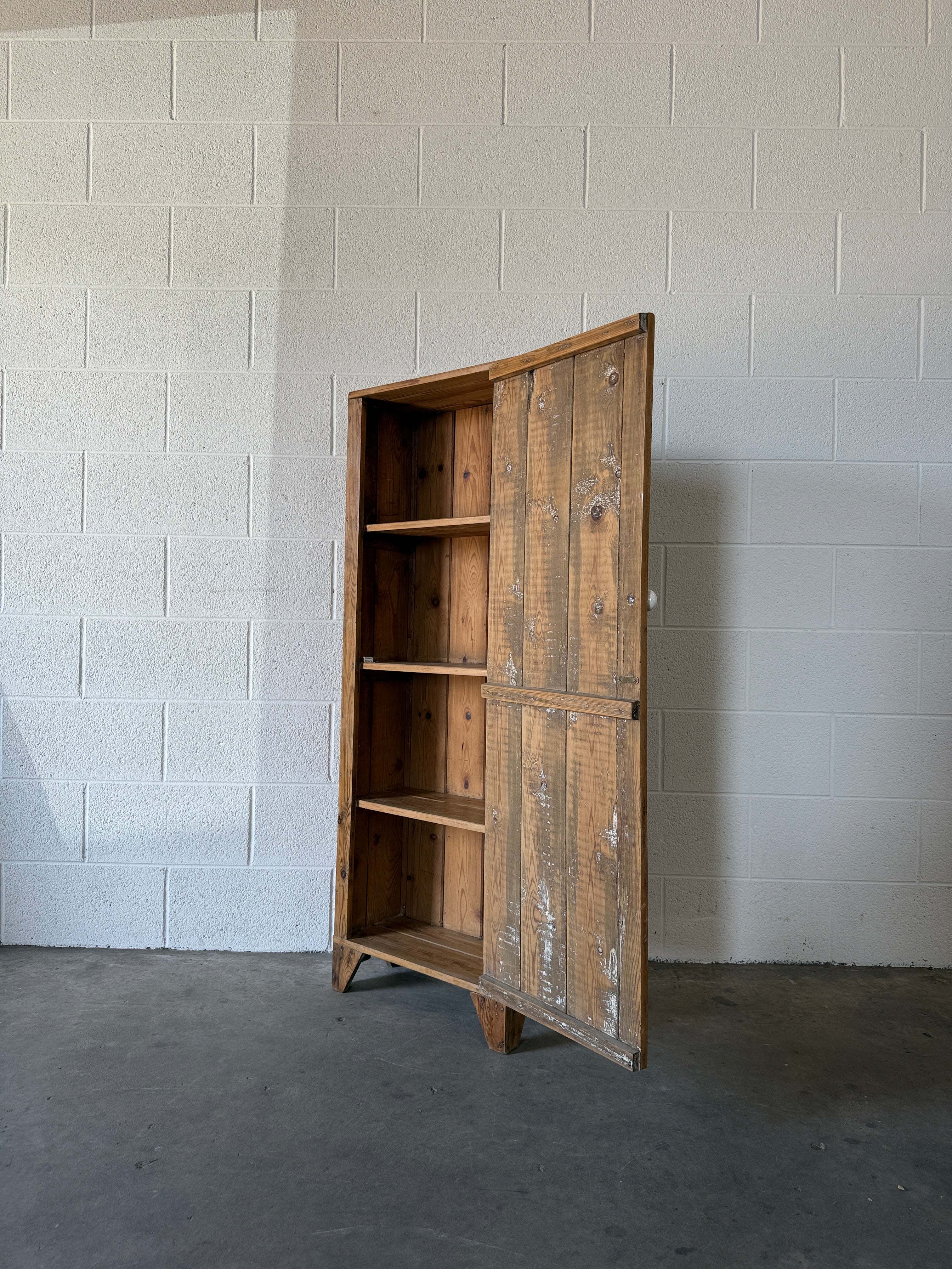 Small antique English pine cupboard