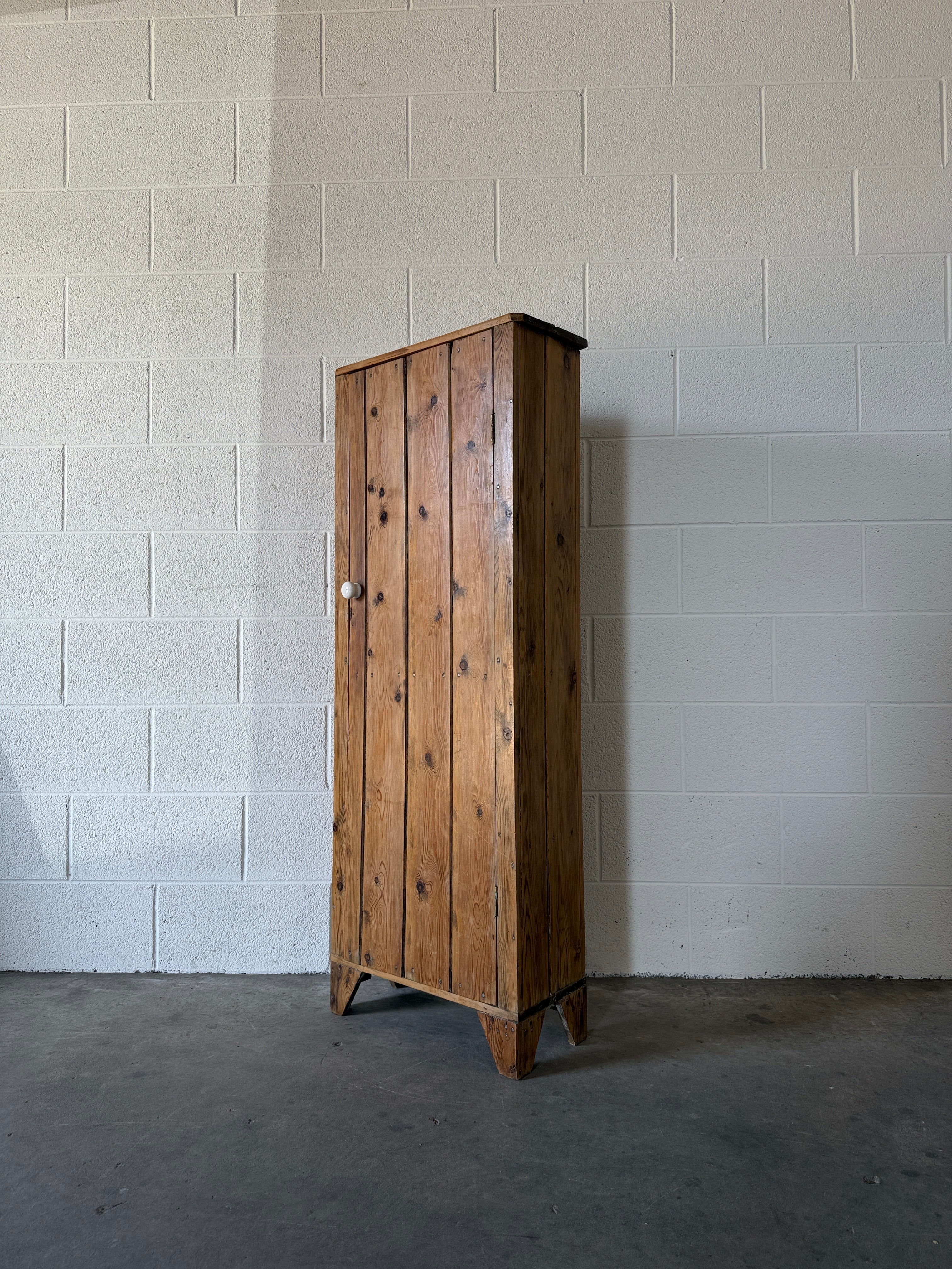 Small antique English pine cupboard