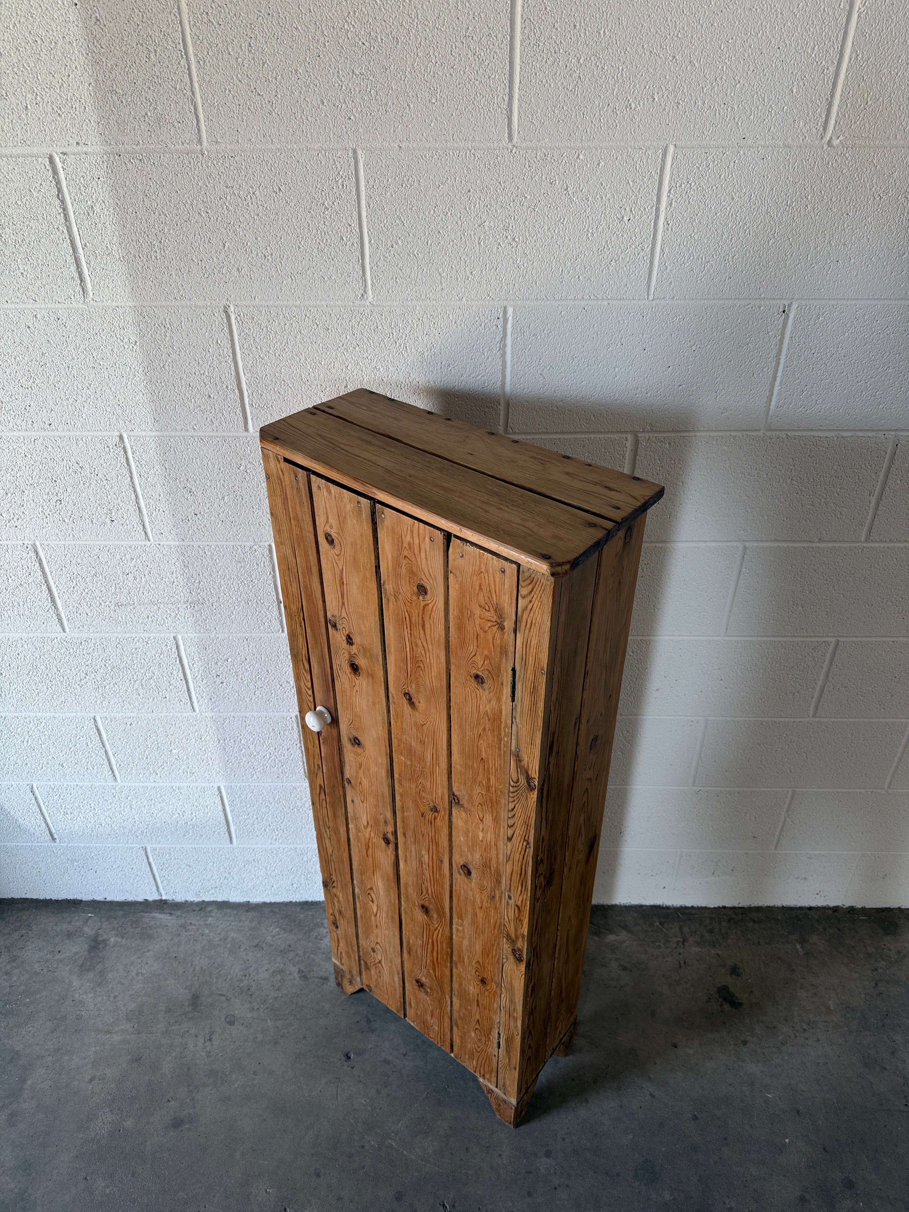 Small antique English pine cupboard