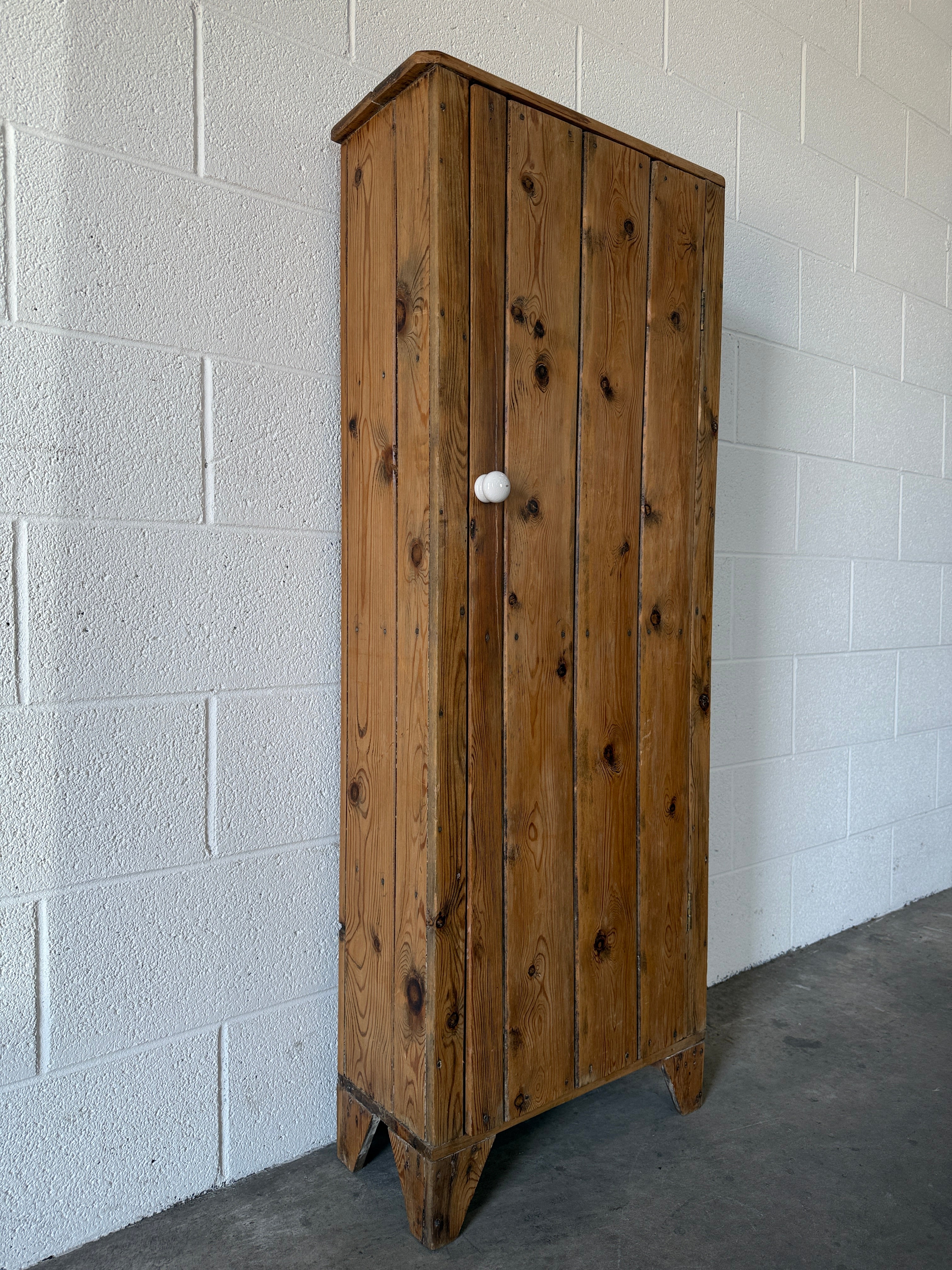 Small antique English pine cupboard