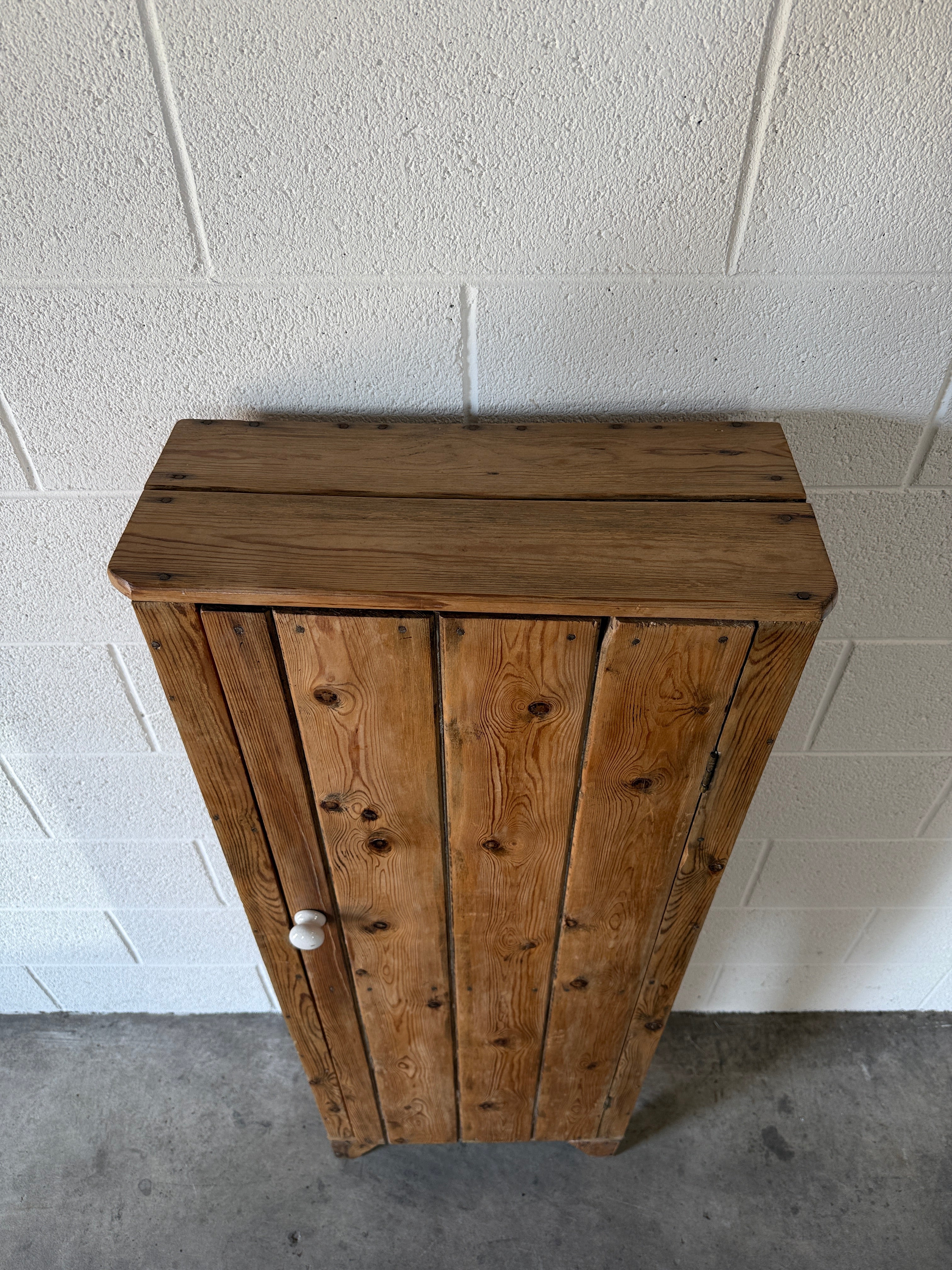 Small antique English pine cupboard
